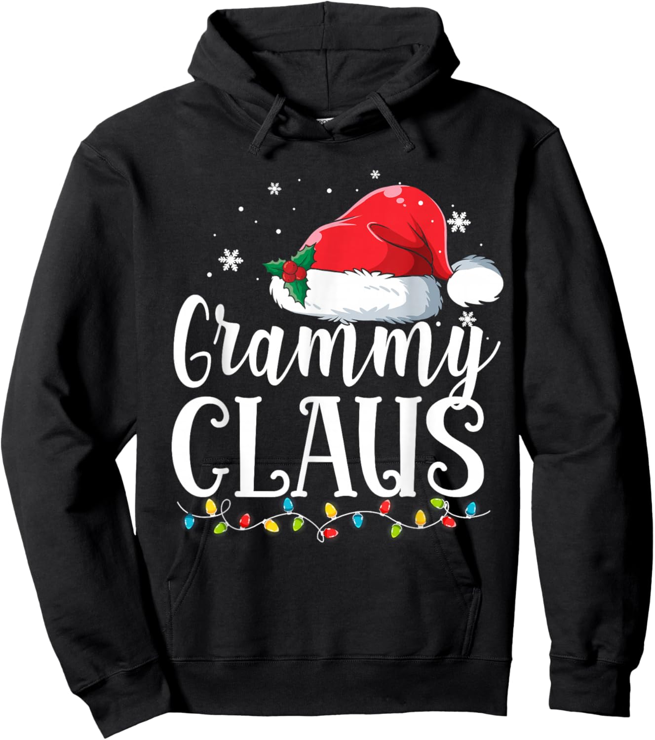 Grammy Claus Christmas Family Matching Pajamas Funny Xmas Hoodie - Hoodie | Black