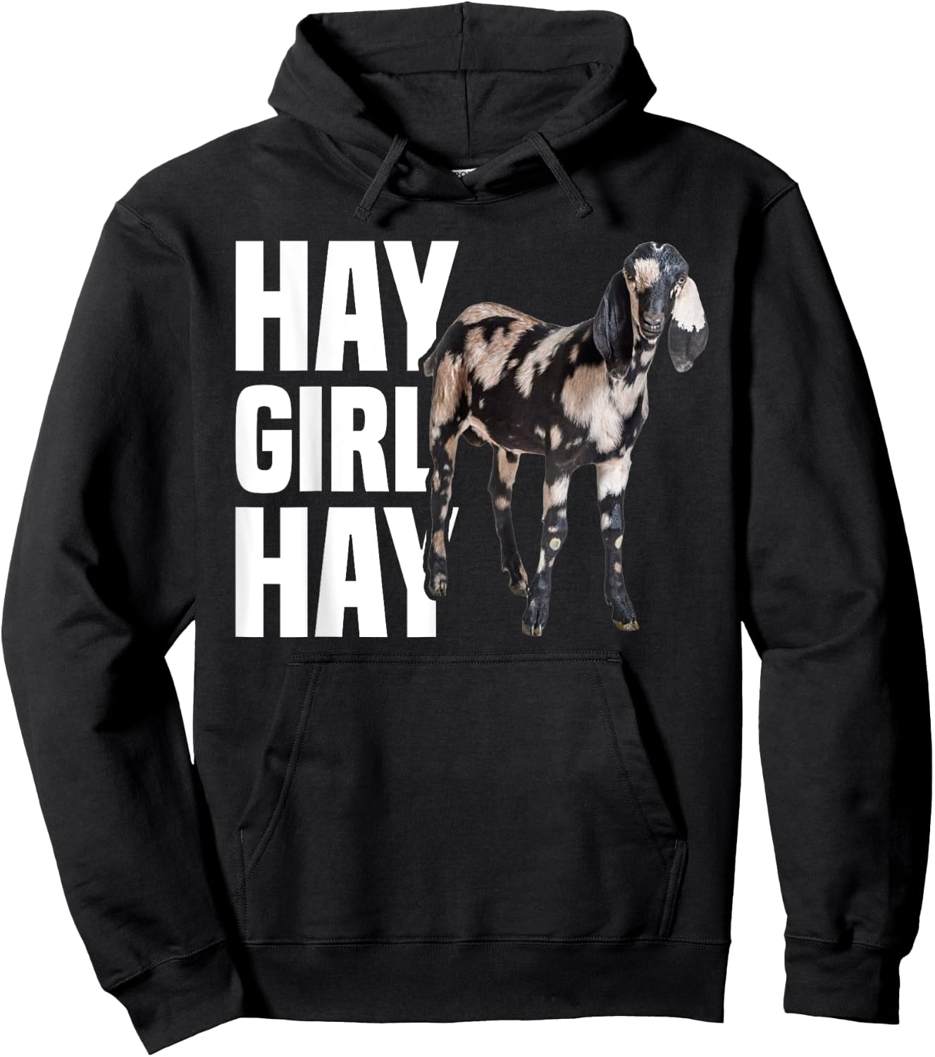 Nubian Goat - Hay Girl Nubian Goat Mom Hoodie - Hoodie | Black