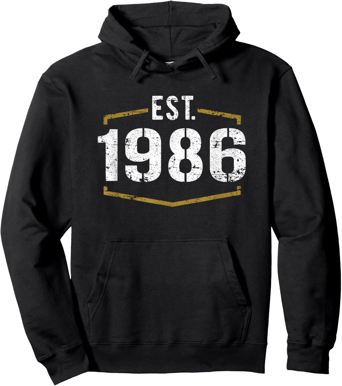 Est 1986 Vintage Style Established 1986 Birthday Design Hoodie - Hoodie | Black