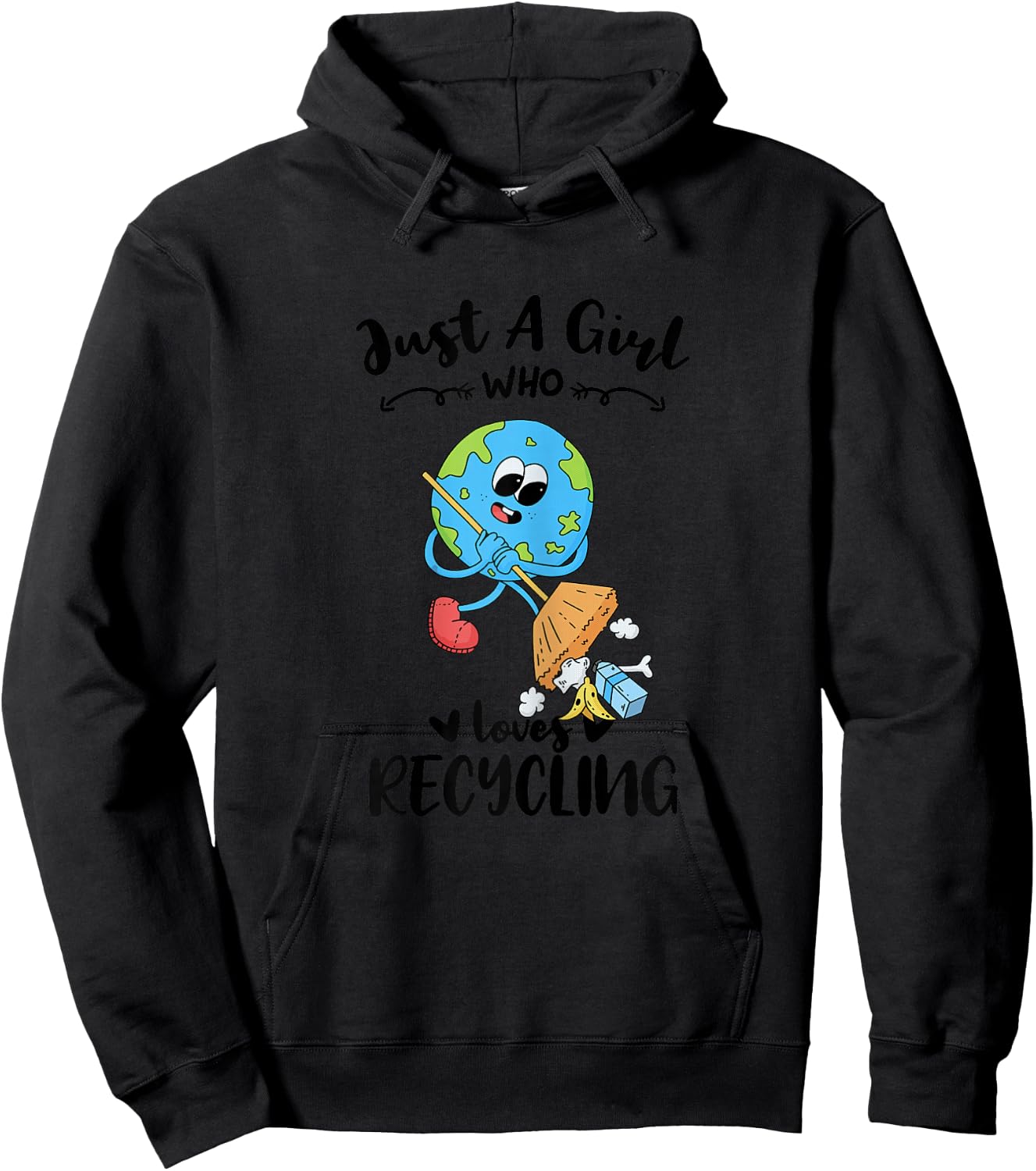Just A Girl Who Loves Recycling Hoodie - Hoodie | Black