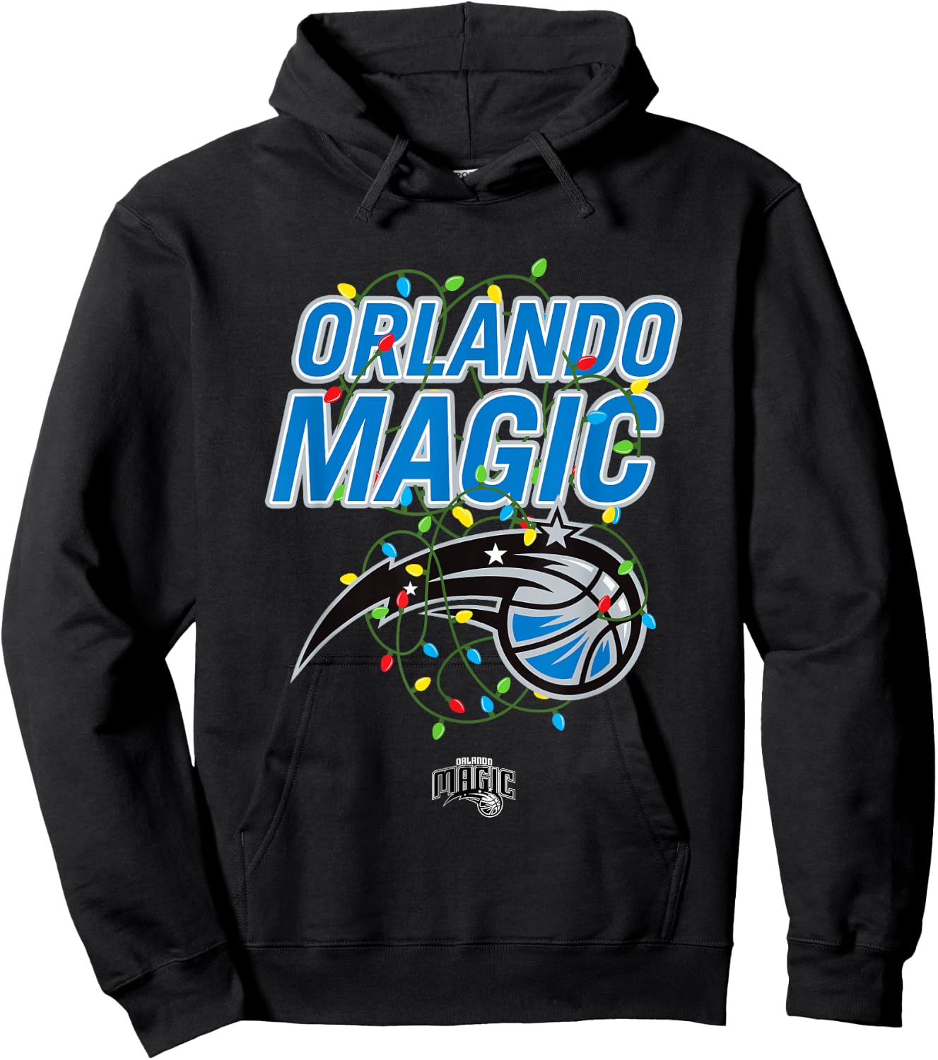 NBA Orlando Magic Christmas Lights Holiday Logo Hoodie - Hoodie | Black