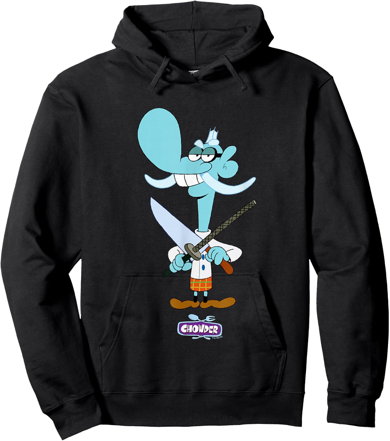 Chowder Mung Daal Sharpening A Knife Serious Face Hoodie - Hoodie | Black