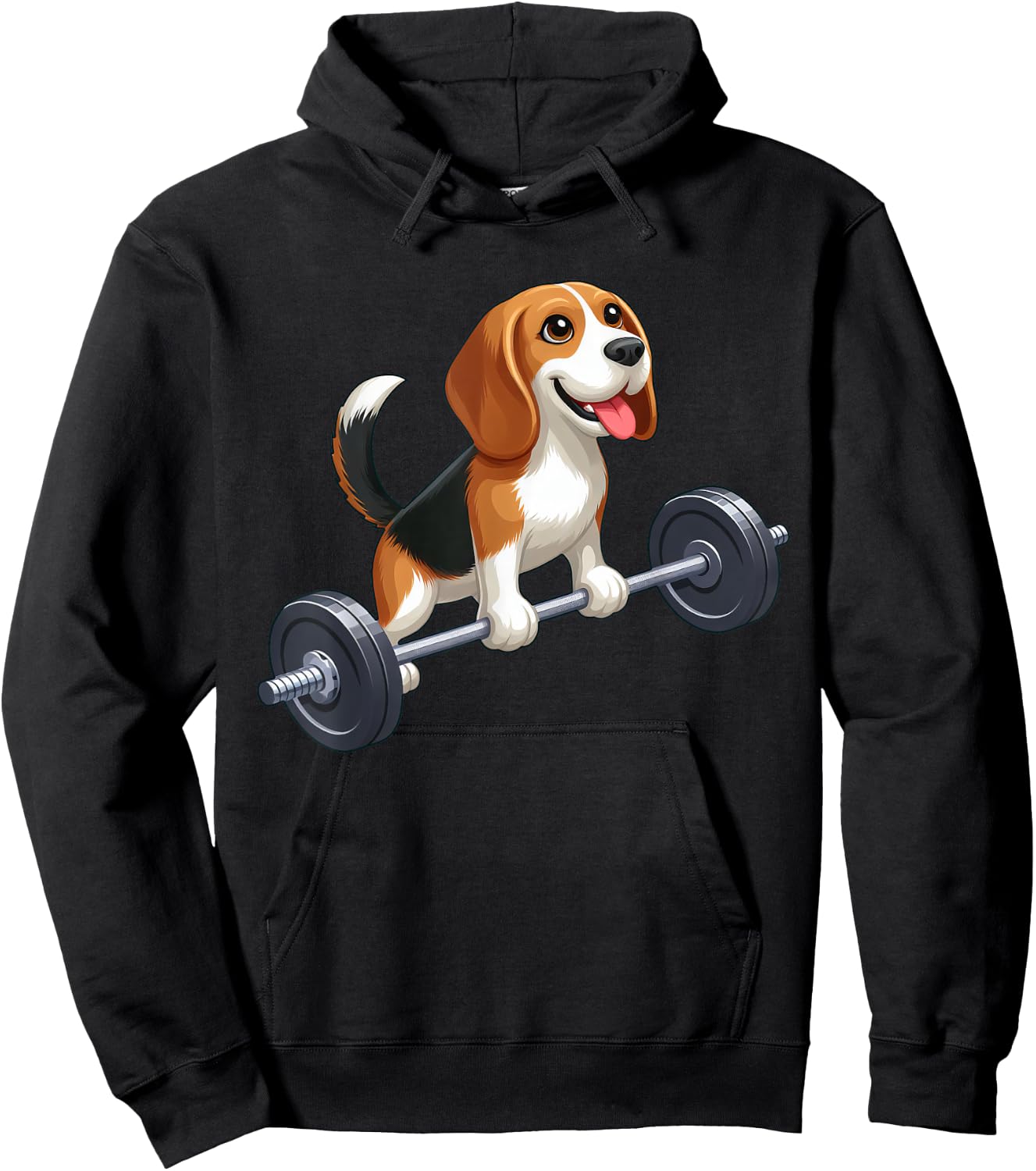 Beagle Barbell Dog Fitness Workout Men Women Hoodie - Hoodie | Black