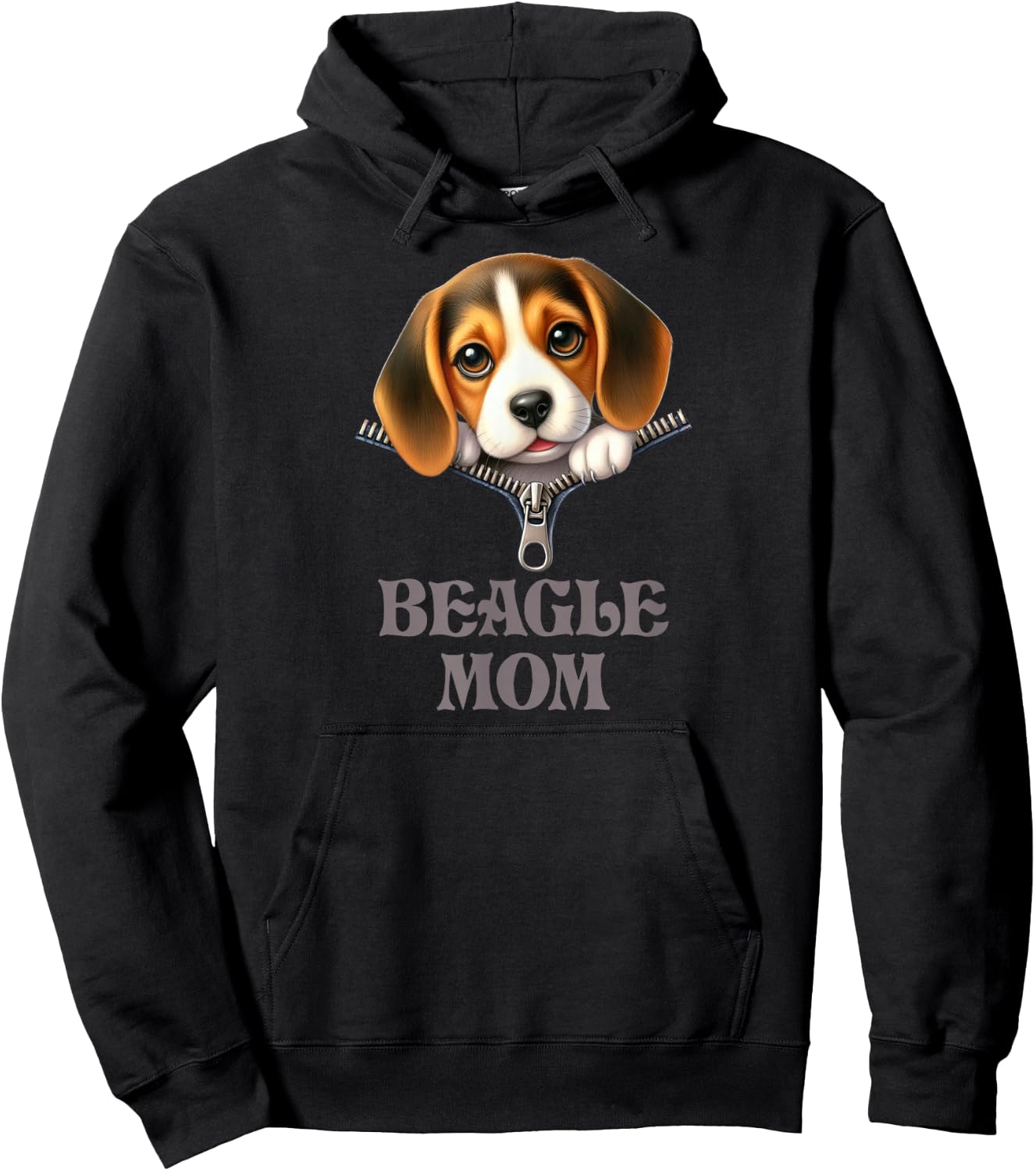Beagle Mom Hoodie - Hoodie | Black