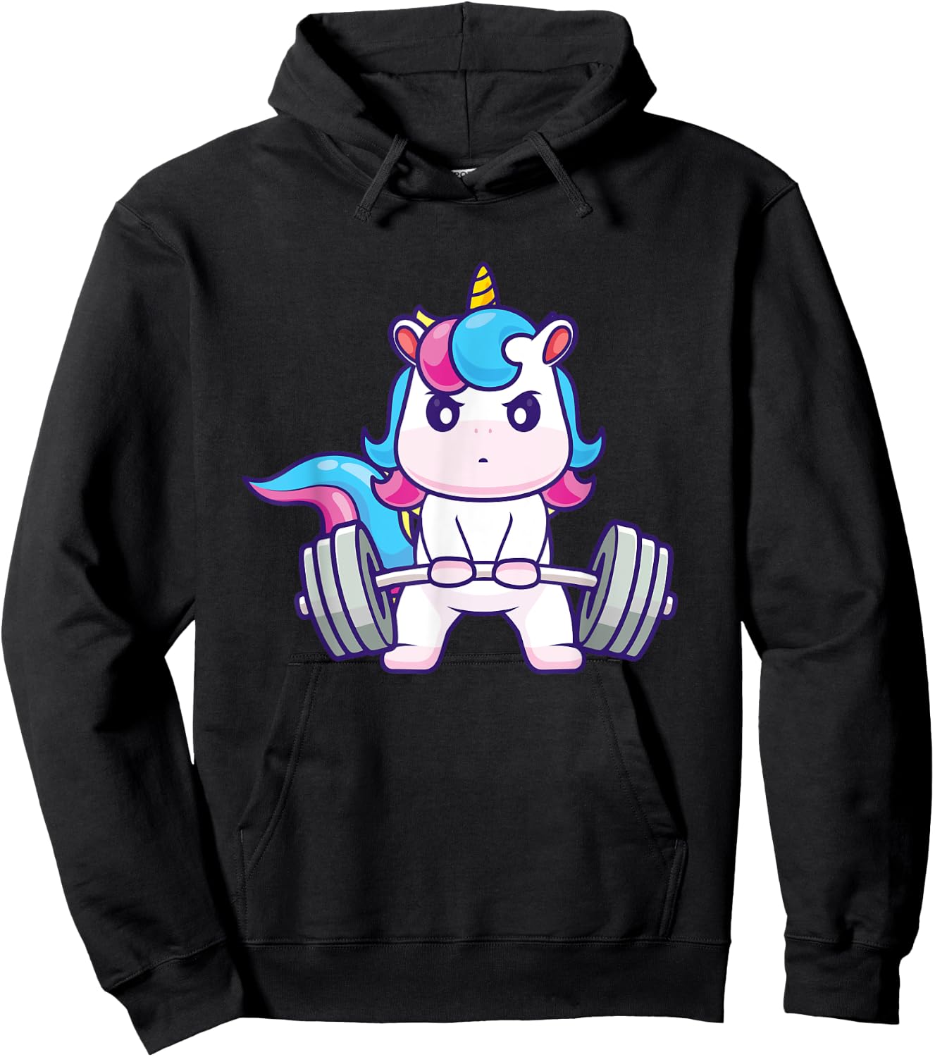 Funny Gym Shirts Deadlifting Unicorn - Workout Gym Weightlifting Bodybuilding , Small, Black Hoodie - Hoodie | Black