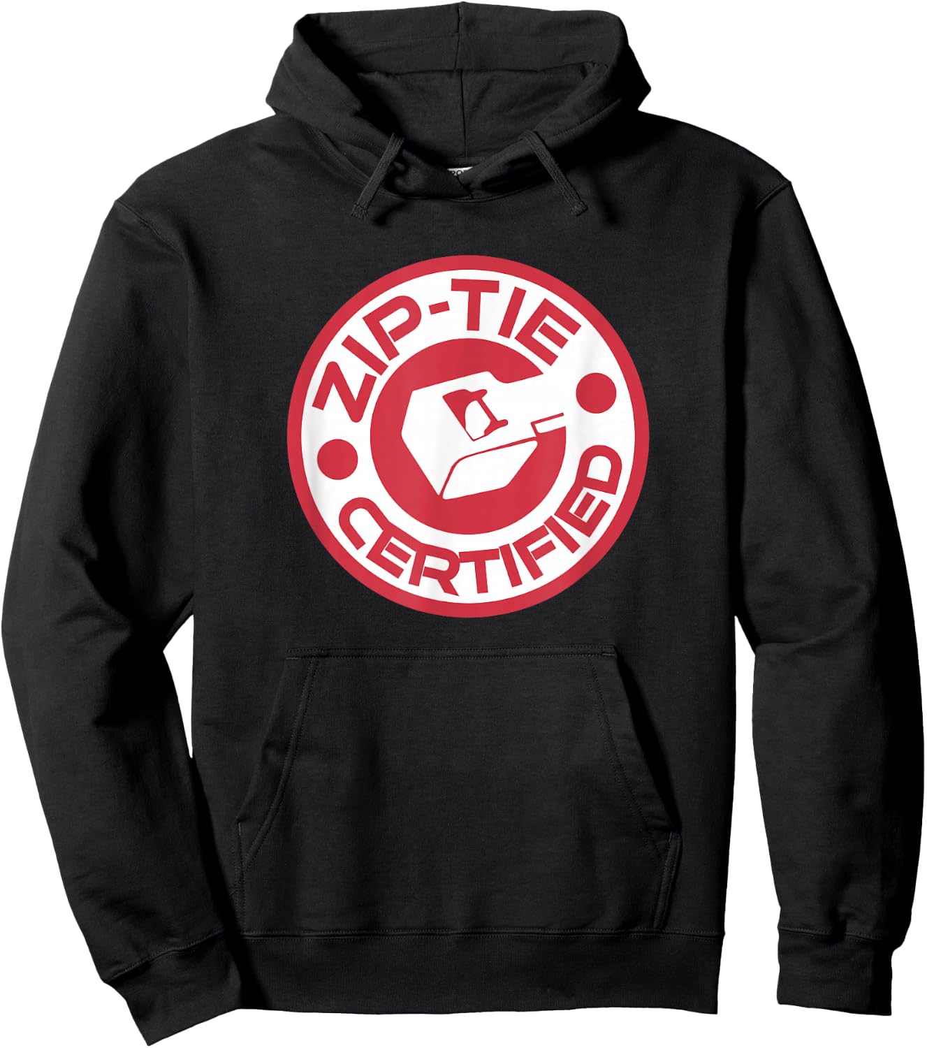 Zip Tie Certified ZipTie Technician Fix It Man Jimmy Rigging Hoodie - Hoodie | Black