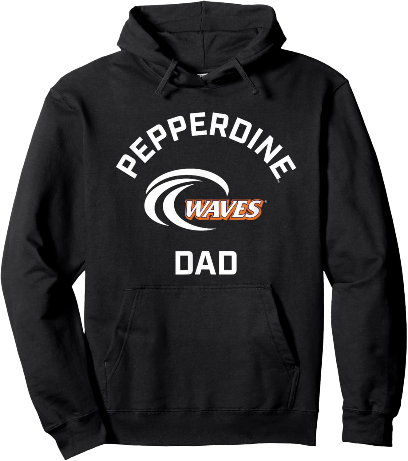 Pepperdine University Waves Arched Dad Hoodie - Hoodie | Black