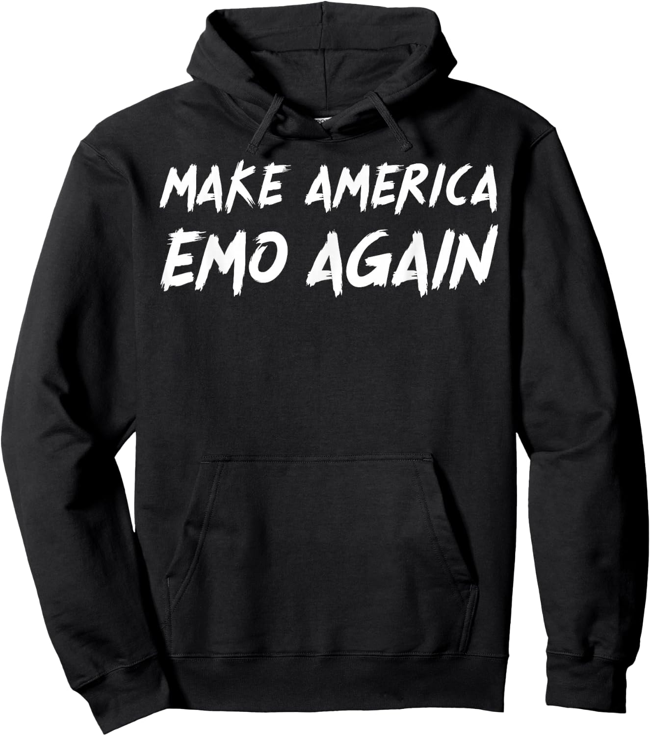 Make America Emo Again Sarcastic Goth Funny Slogan Gothic Hoodie - Hoodie | Black