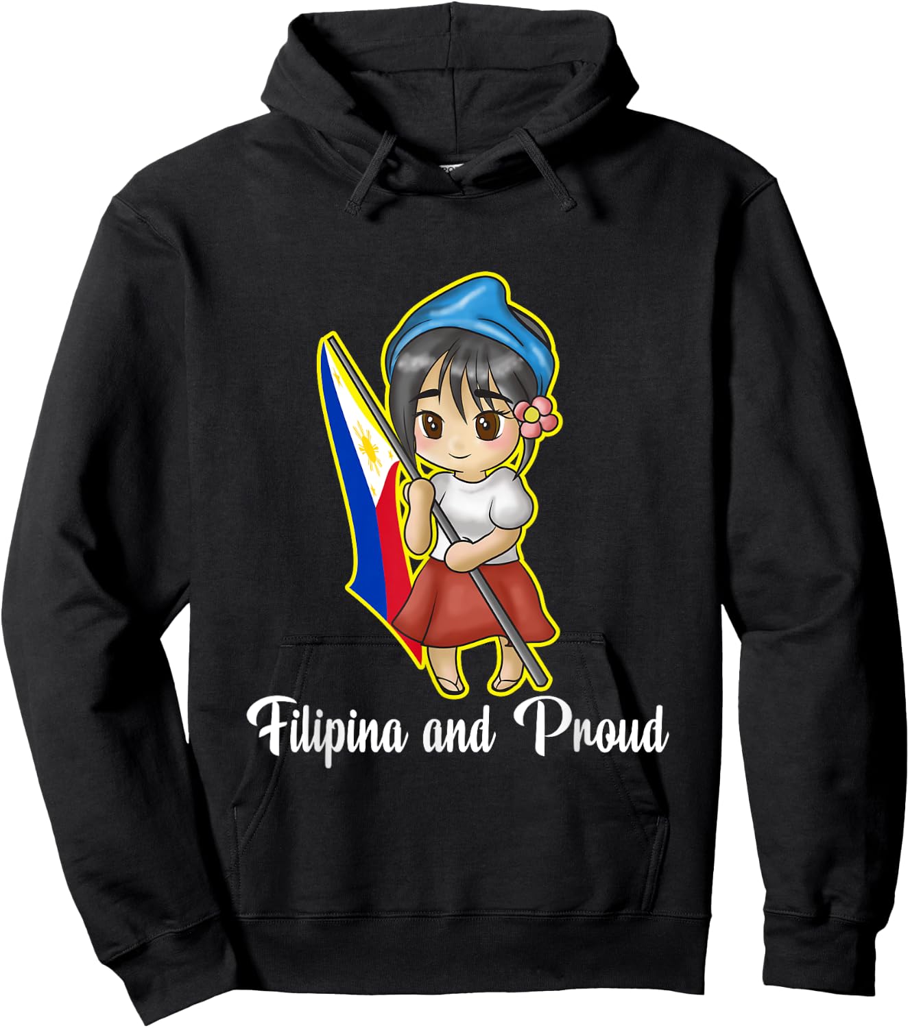 Philippines Pinay Filipina And Proud Filipino Flag Day Hoodie - Hoodie | Black