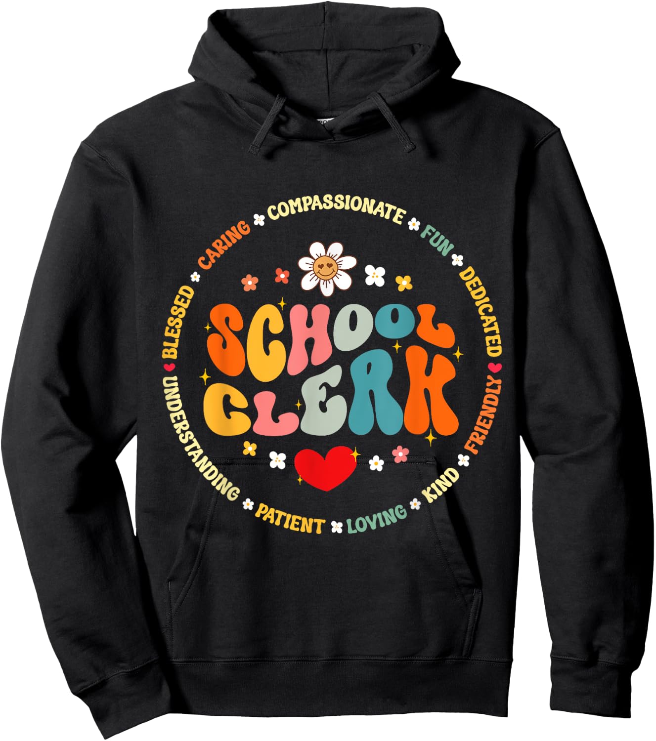 Attendance School Clerk Appreciation Week Back to School Hoodie - Hoodie | Black