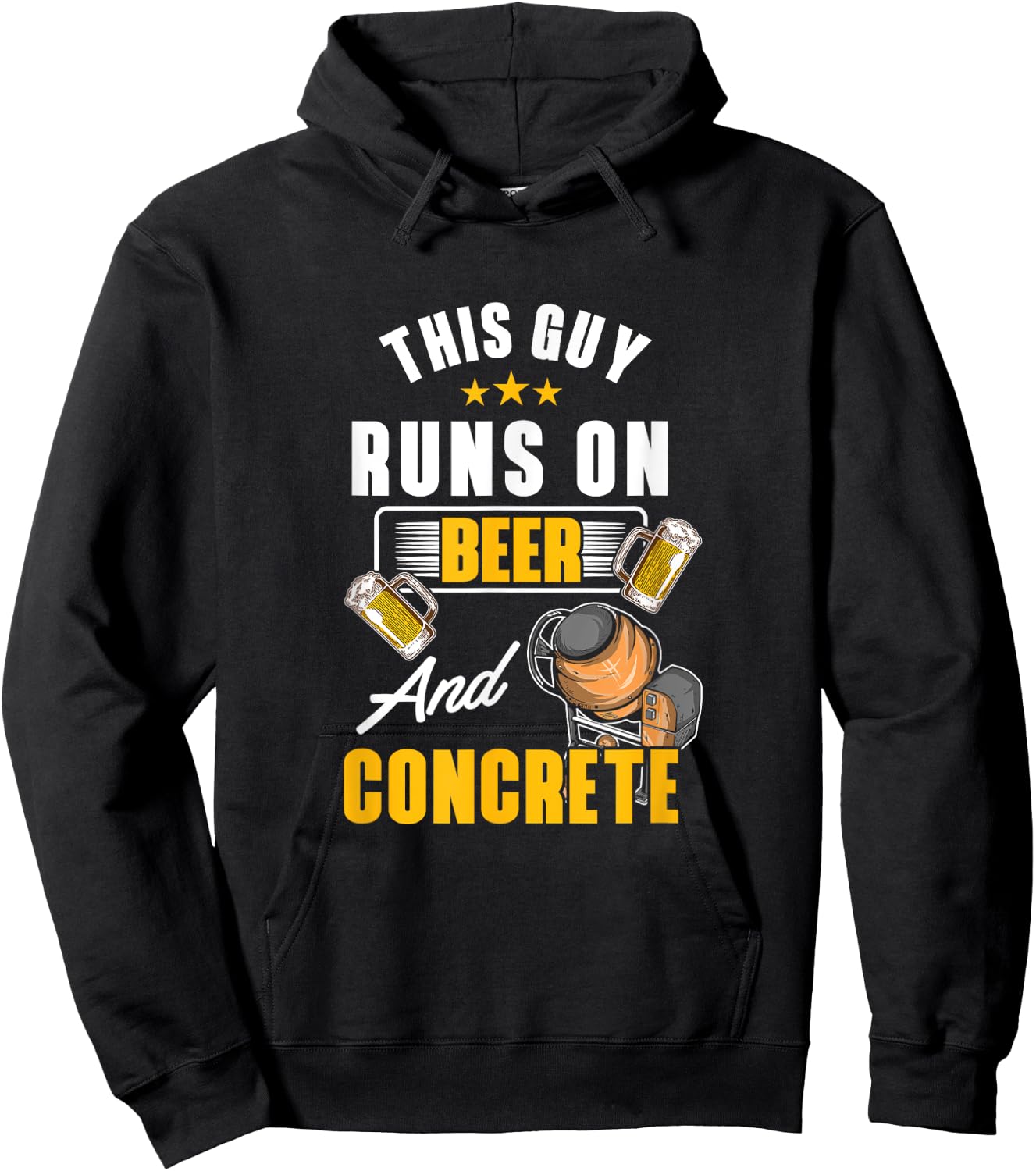 Concrete Finisher Beer Cement Worker Appreciation Hoodie - Hoodie | Black