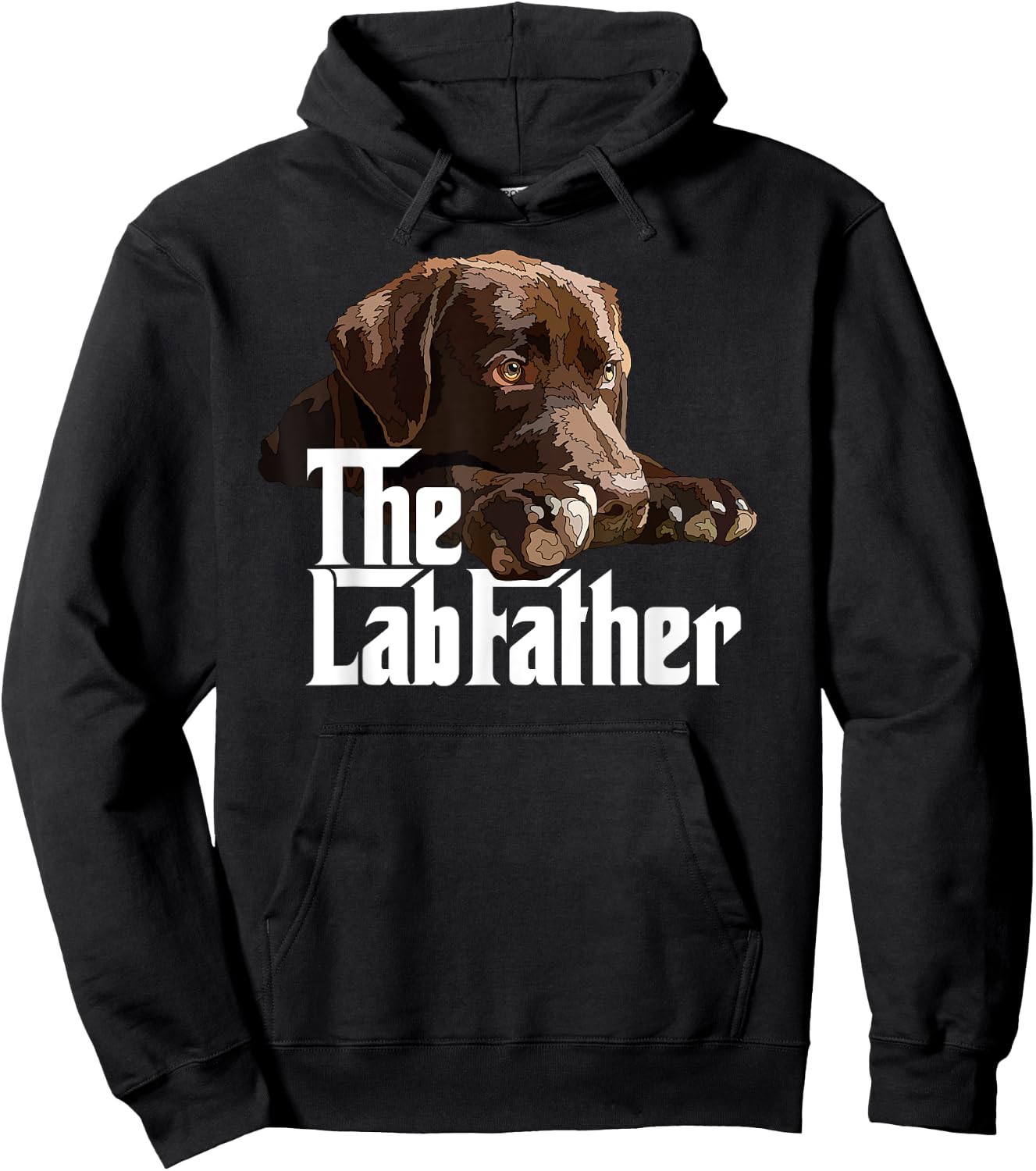 The Lab Father Brown Labrador Chocolate Retriever Dad Dog Hoodie - Hoodie | Black