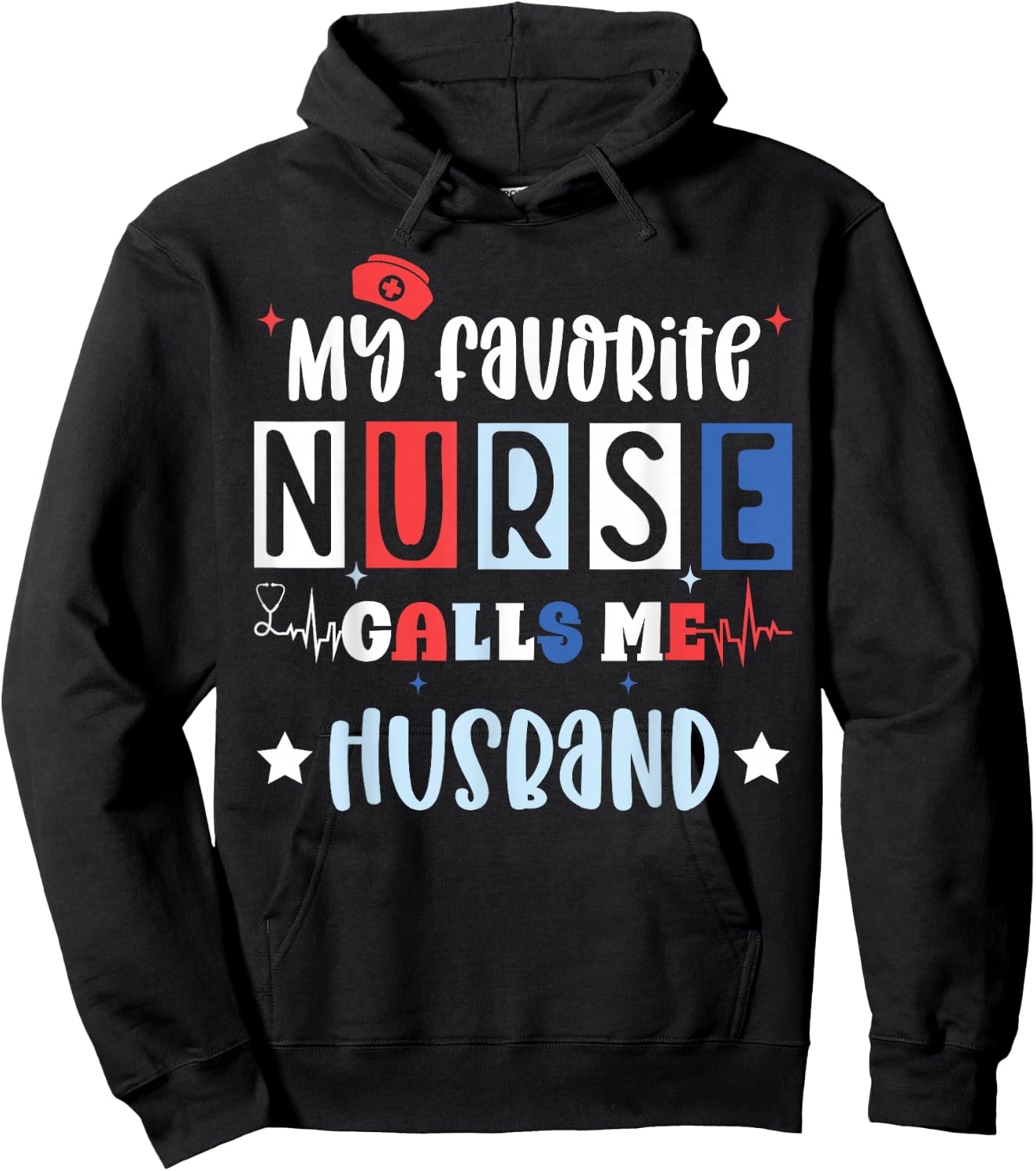 My favorite nurse calls me husband, registered nurse wife Hoodie - Hoodie | Black
