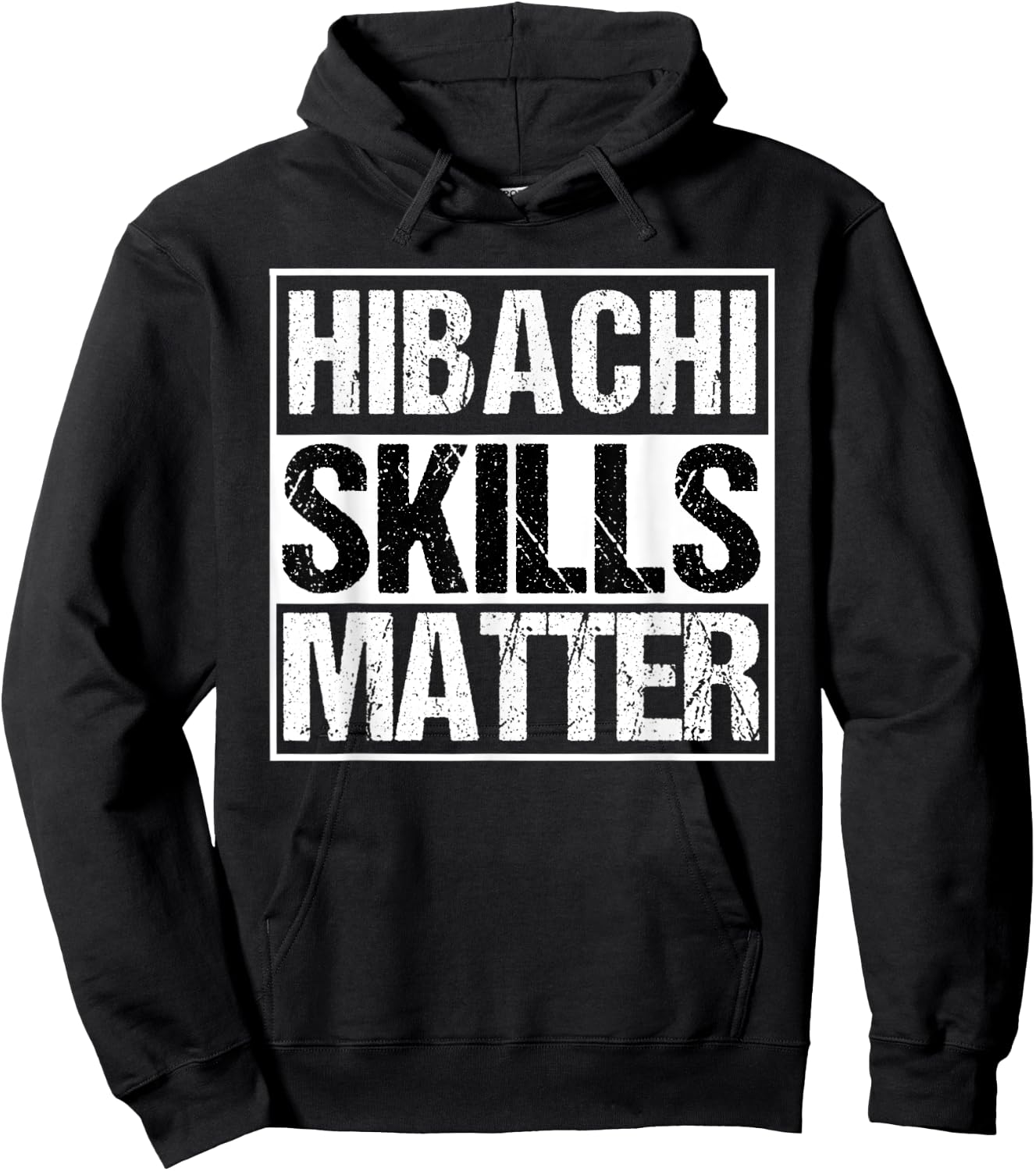 Hibachi | Hibachi Skills Matter Asian Chef Gift Hoodie - Hoodie | Black