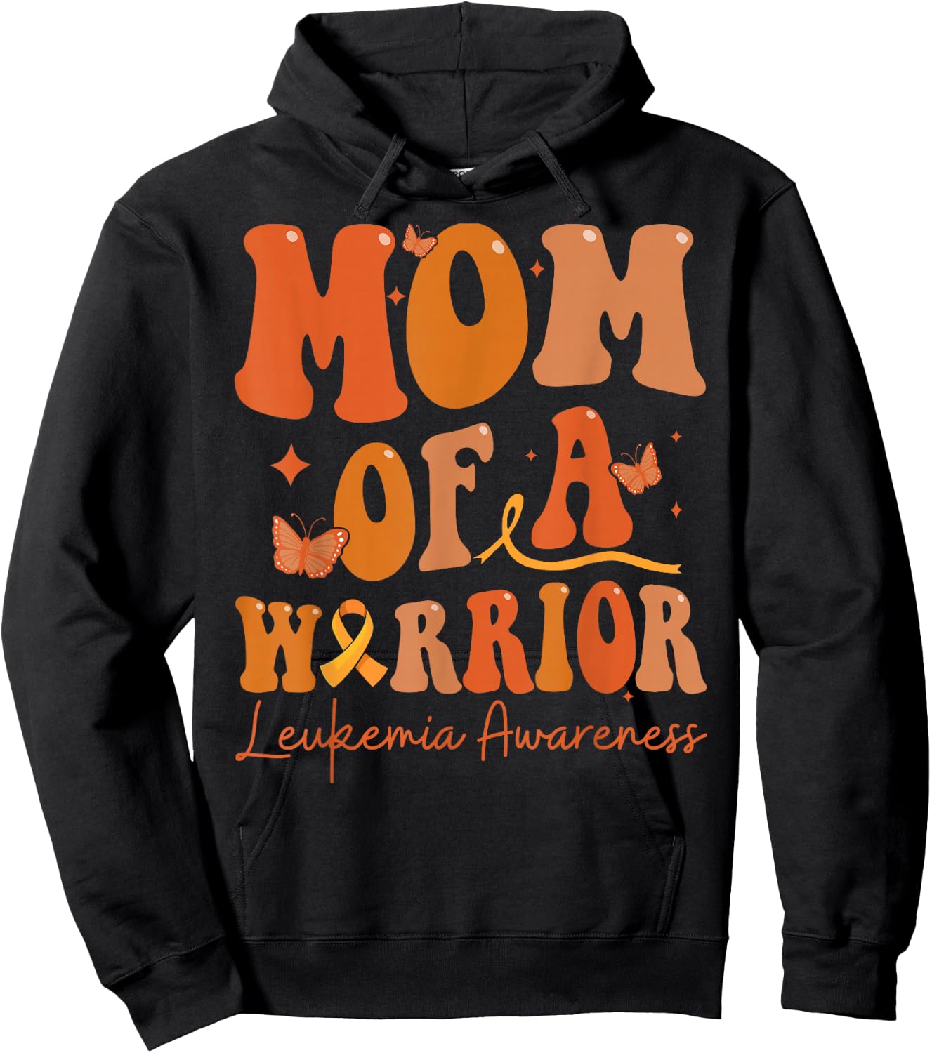 Mom Of A Warrior Leukemia Awareness Family Matching Hoodie - Hoodie | Black