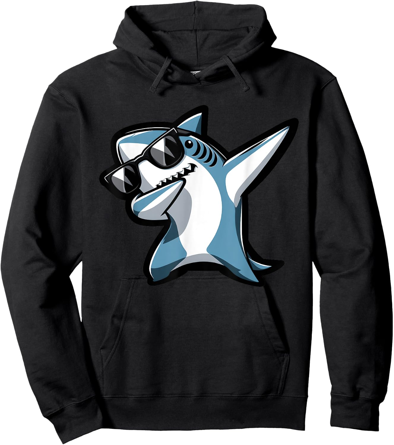Cool Dabbing Shark Sunglasses Sea Animal Birthday Parties Hoodie - Hoodie | Black