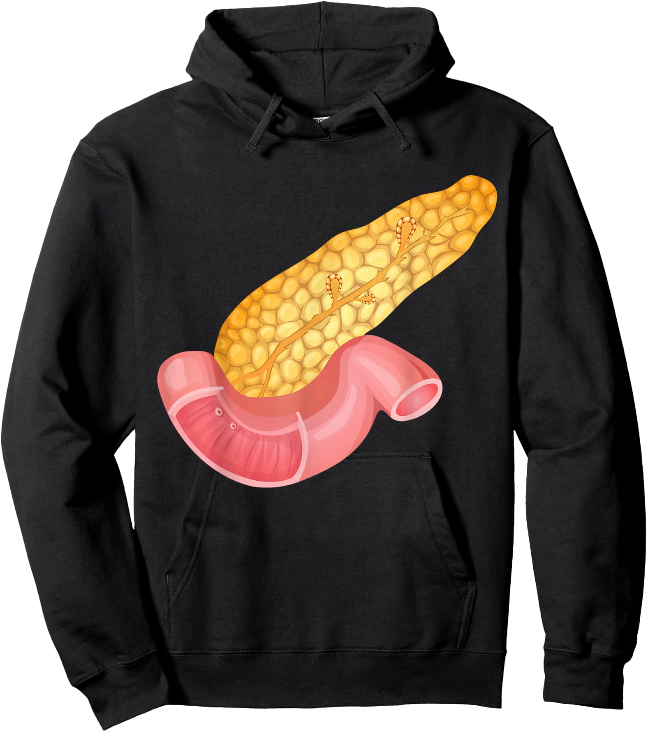 Human Body Organs Anatomy Group Costumes - Pancreas Costume Hoodie - Hoodie | Black