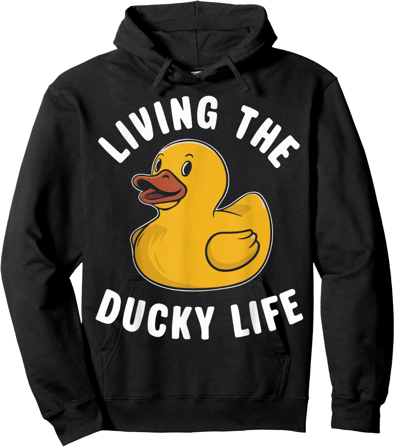 Living the Ducky Life Rubber Duck Hoodie - Hoodie | Black