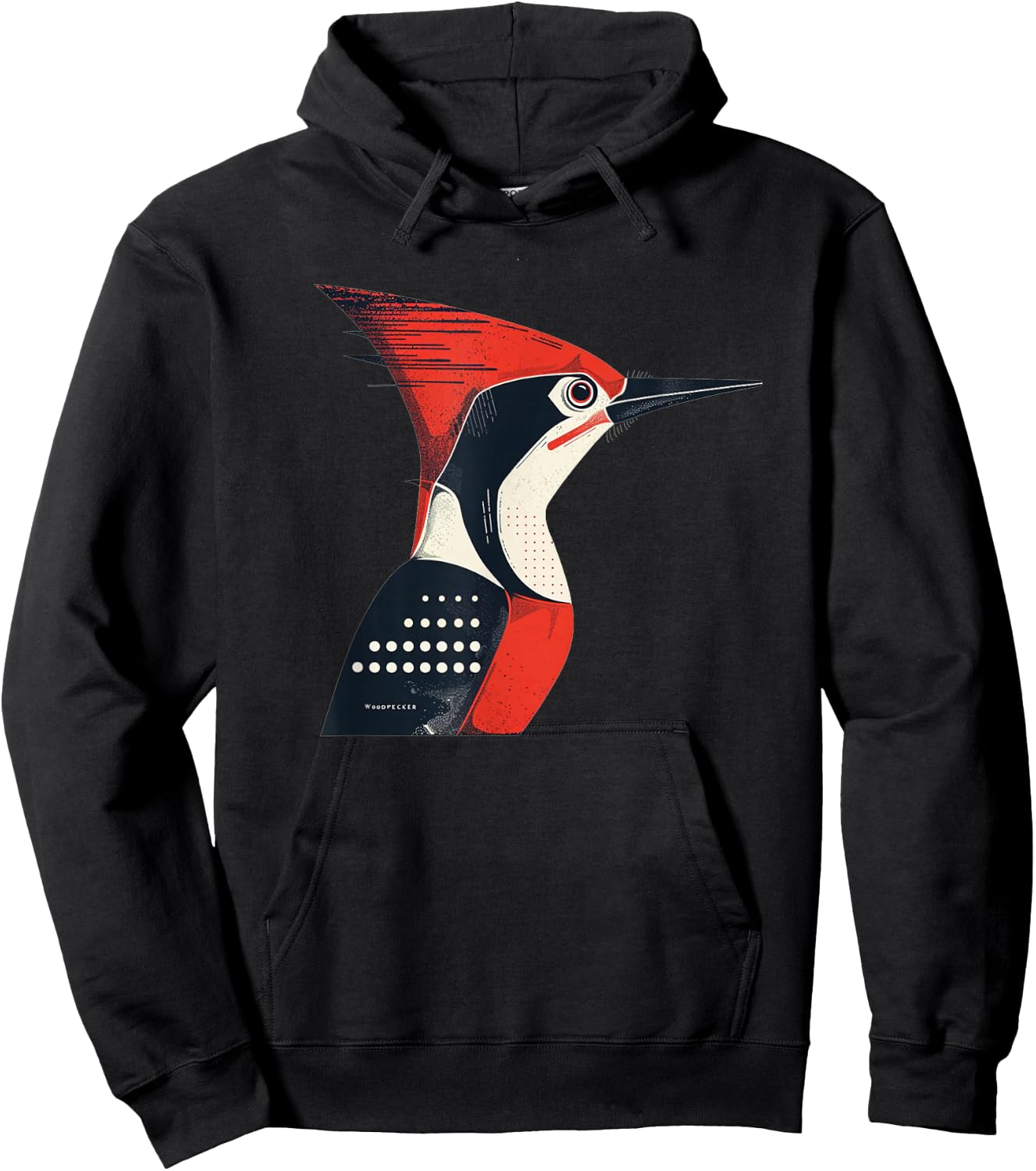 Funny Woodpecker Face Costume for Boys and Girls Hoodie - Hoodie | Black