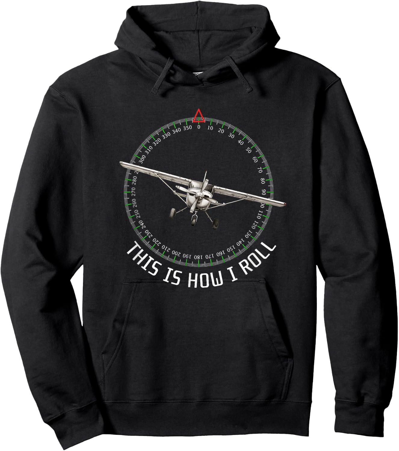 This Is How I Roll Funny Pilot Aviation Airplane C172 Hoodie - Hoodie | Black