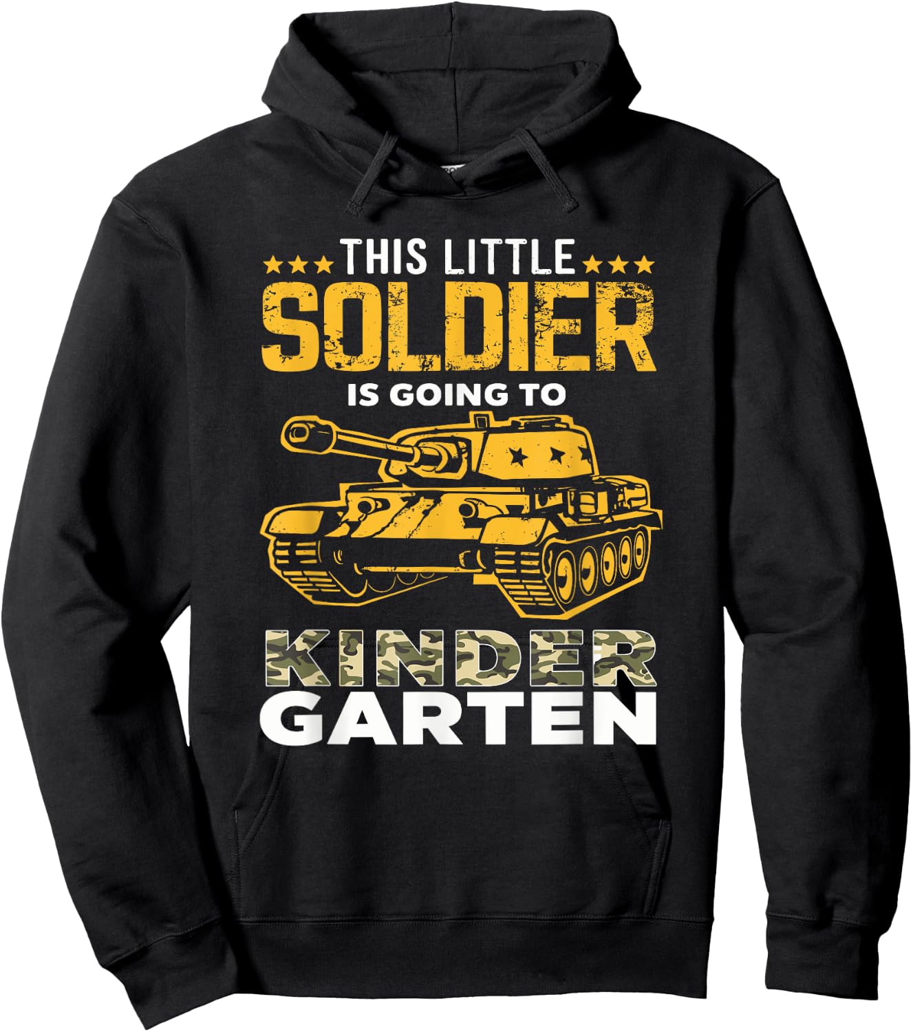 Military Army Camo Tanks Kindergarten Back To School Boys Hoodie - Hoodie | Black