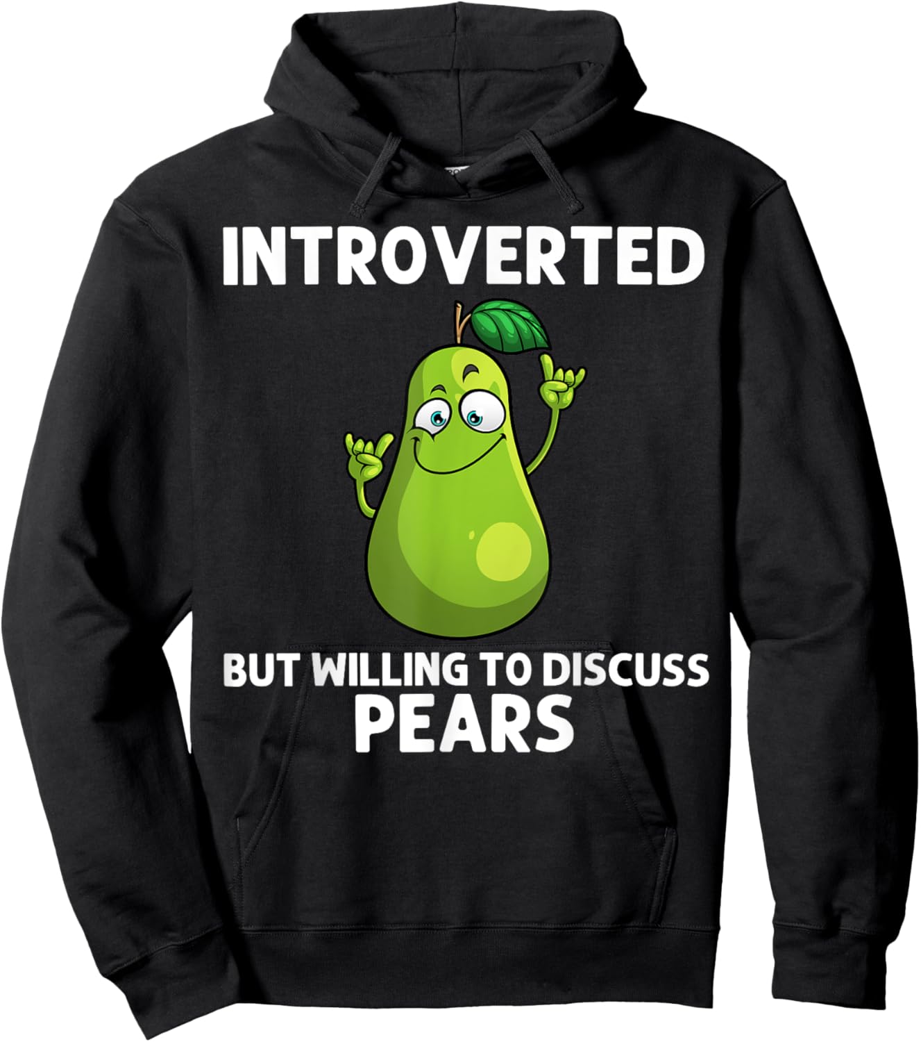 Cool Pear Women Pears Fruit Vegan Food Vegetarian Hoodie - Hoodie | Black