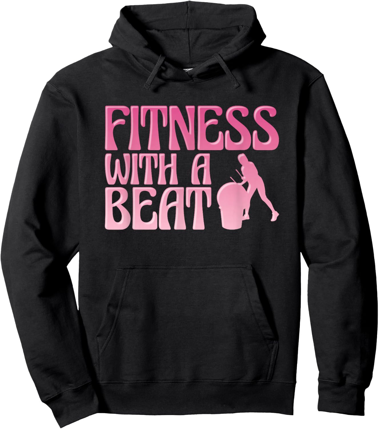 Fitness Class Exercise Gym Workout Funny Cardio Drumming Hoodie - Hoodie | Black