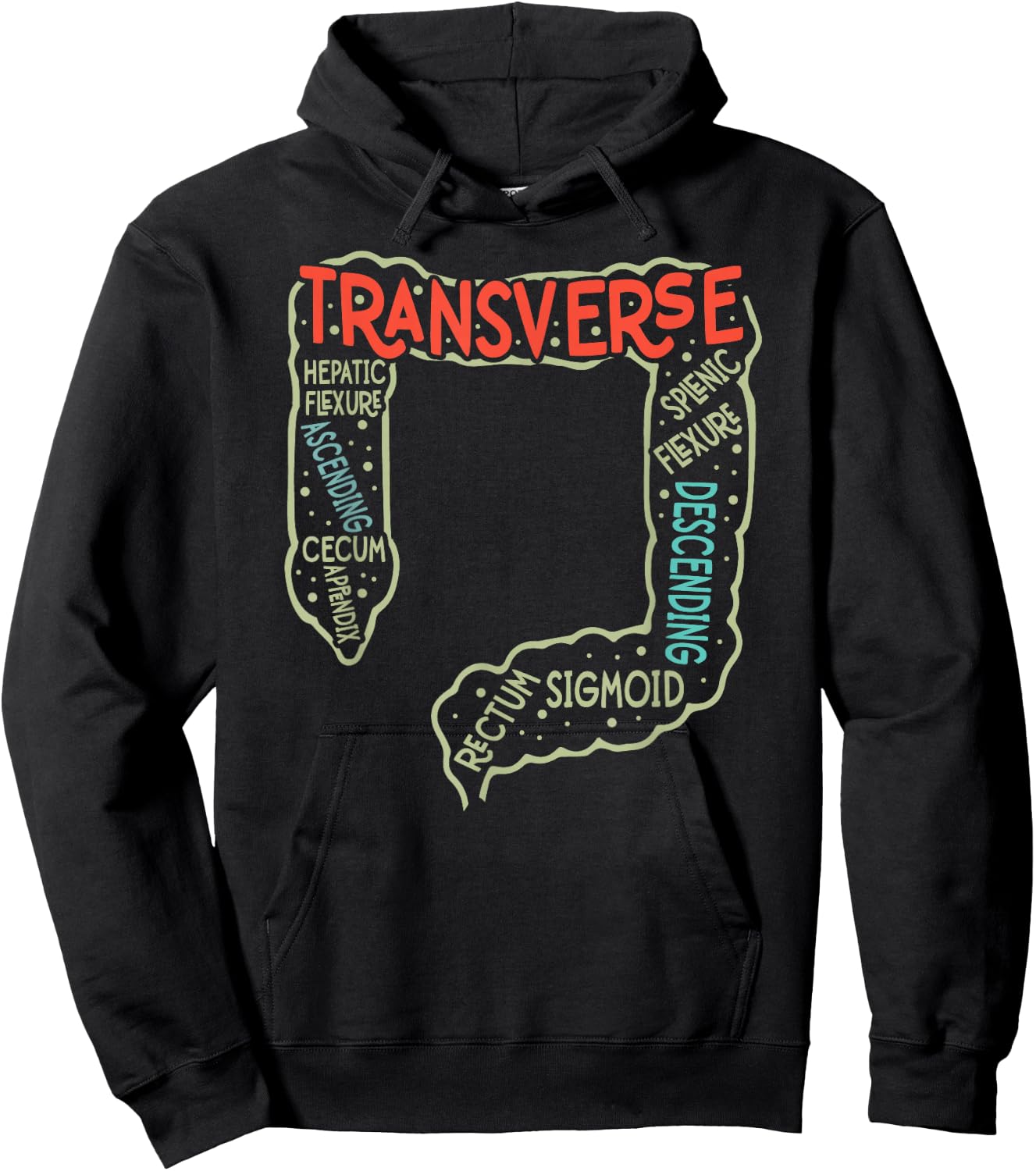 Endoscopy Nurse GI Endo Tech Colonoscopy Colon Anatomy , Small, Black Hoodie - Hoodie | Black