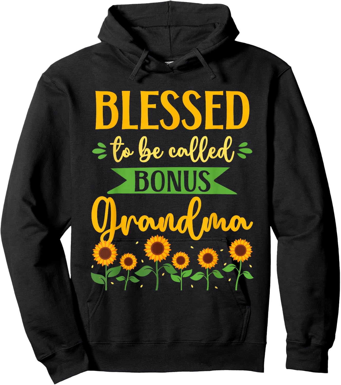 Bonus Grandma Step Grandma Hoodie - Hoodie | Black