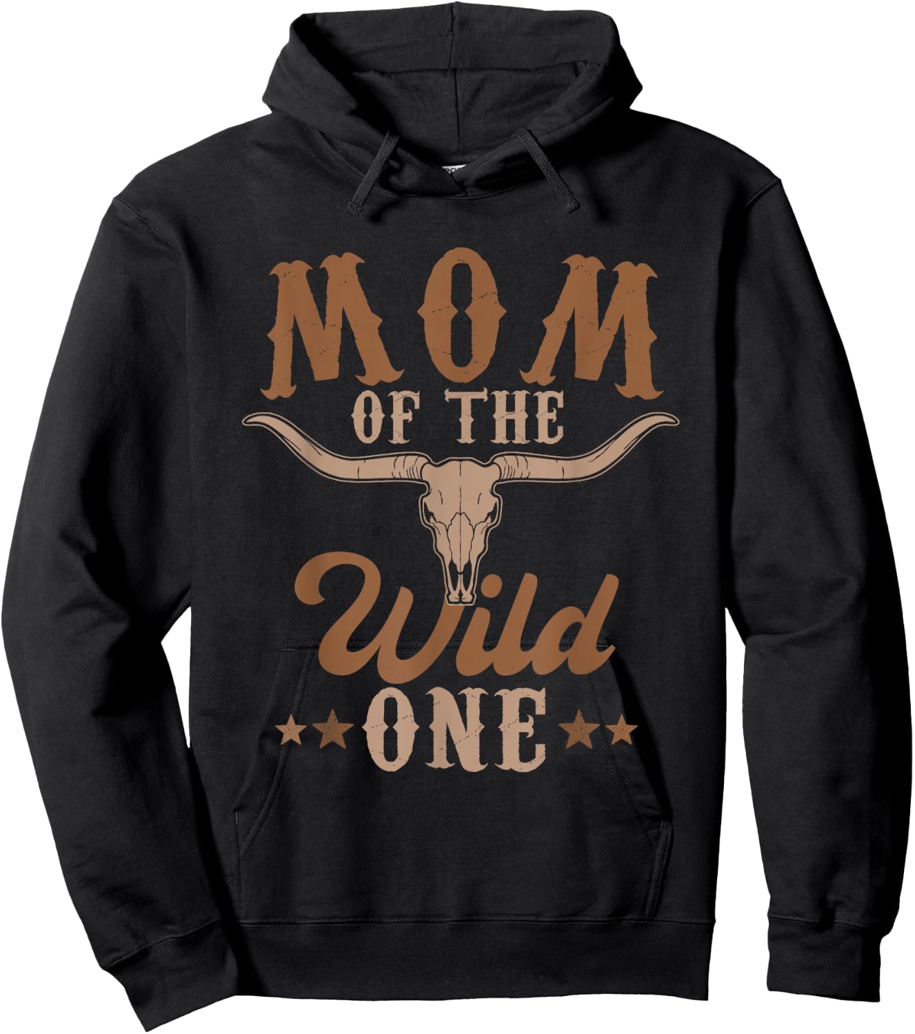Mom of The Wild One Cowboy Western Rodeo Party Matching Hoodie - Hoodie | Black
