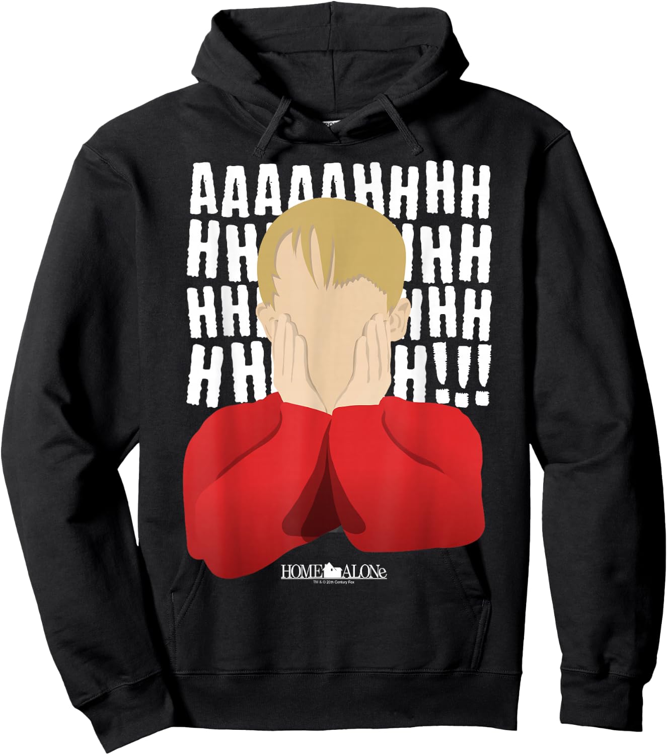 Home Alone Kevin Yell Minimalist Portrait Hoodie - Hoodie | Black