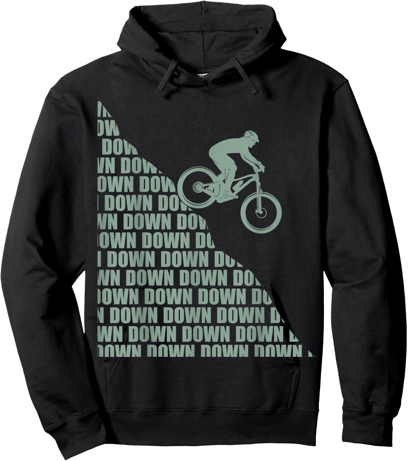 Bicycle Design MTB Mountain Biker and Downhill Hoodie - Hoodie | Black
