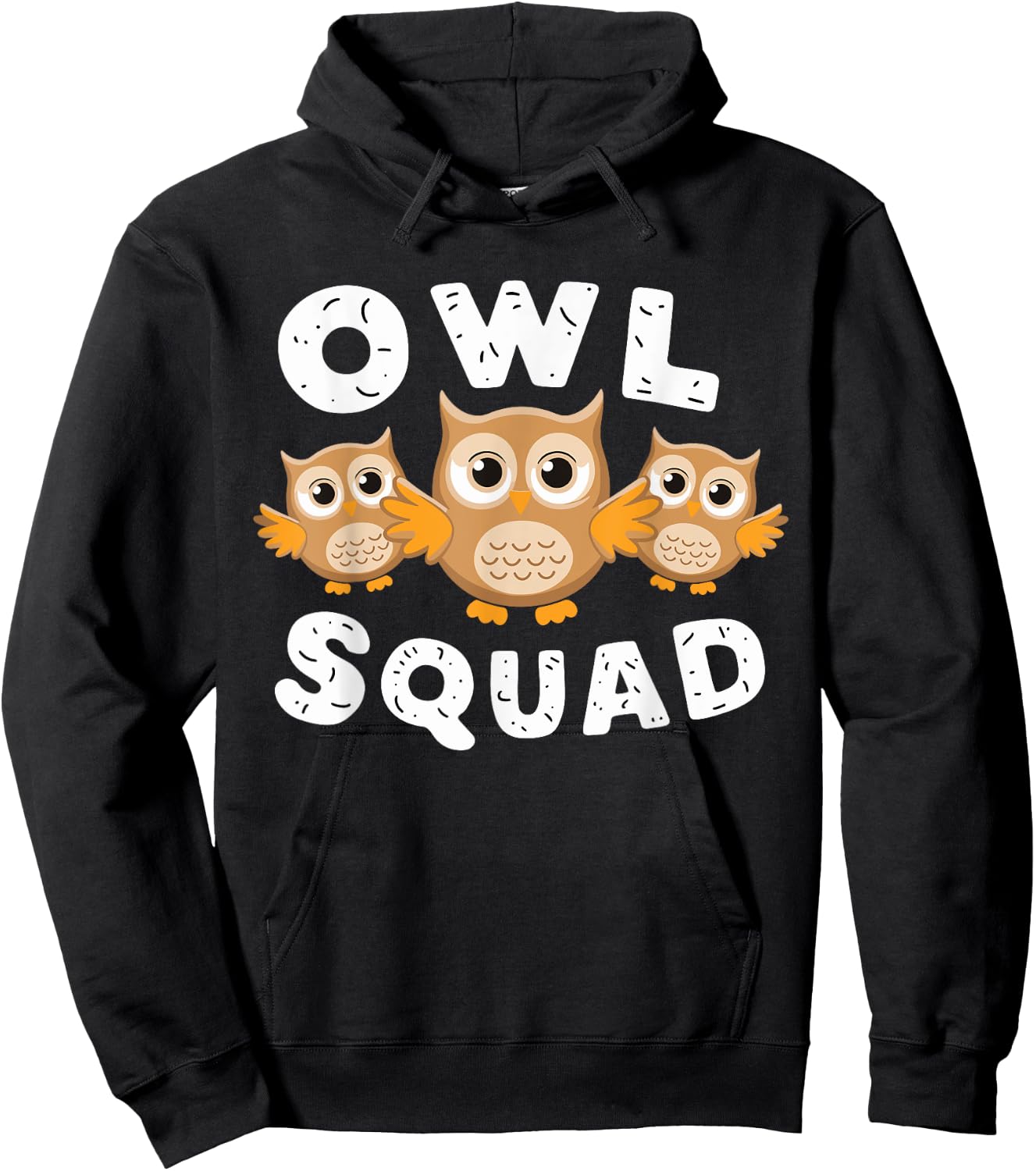 Owl Squad for Owl Lover Shirt | Cool Owl Hoodie - Hoodie | Black