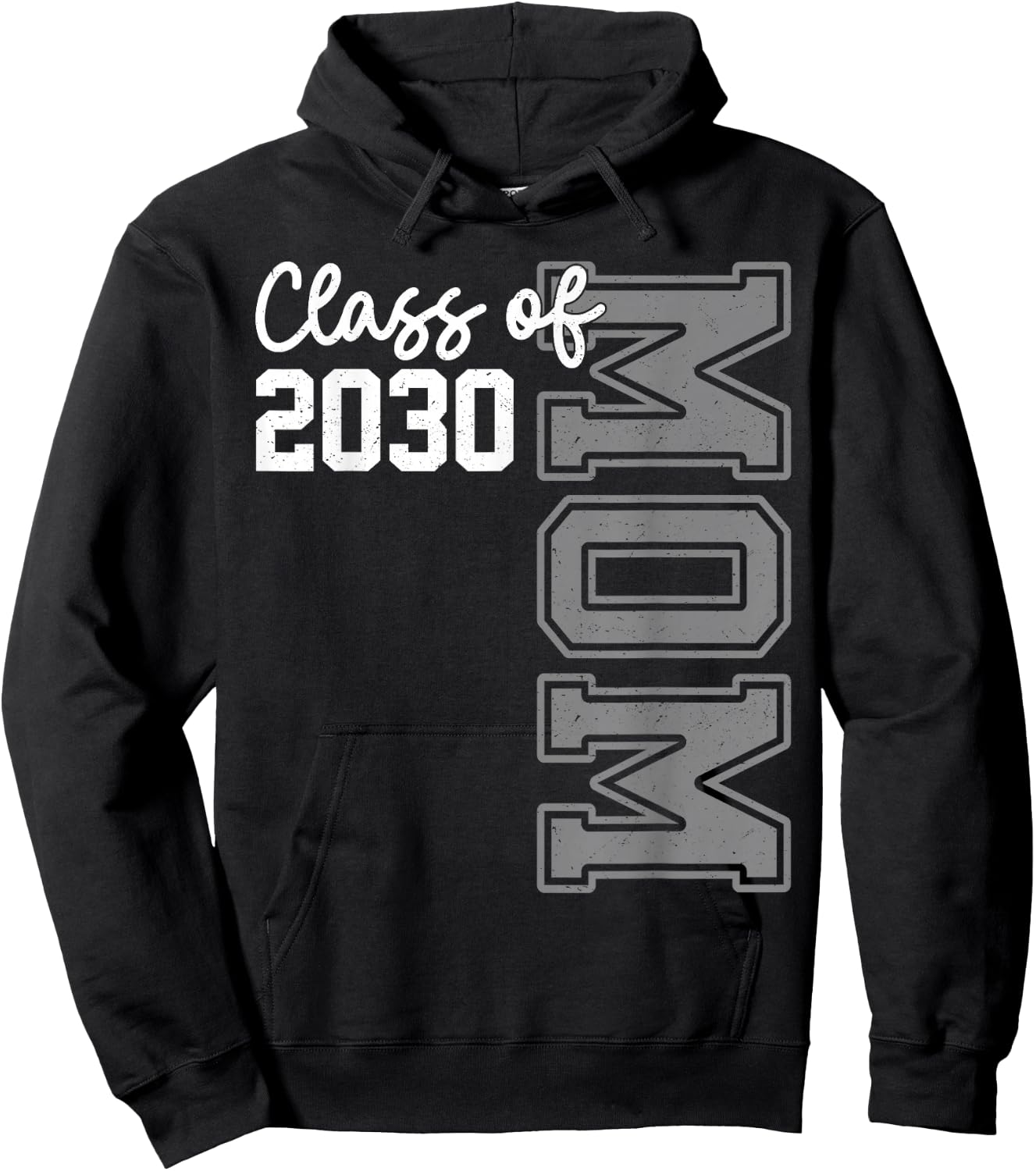 Senior Mom 30 Class Of 2030 Graduation Mother Hoodie - Hoodie | Black