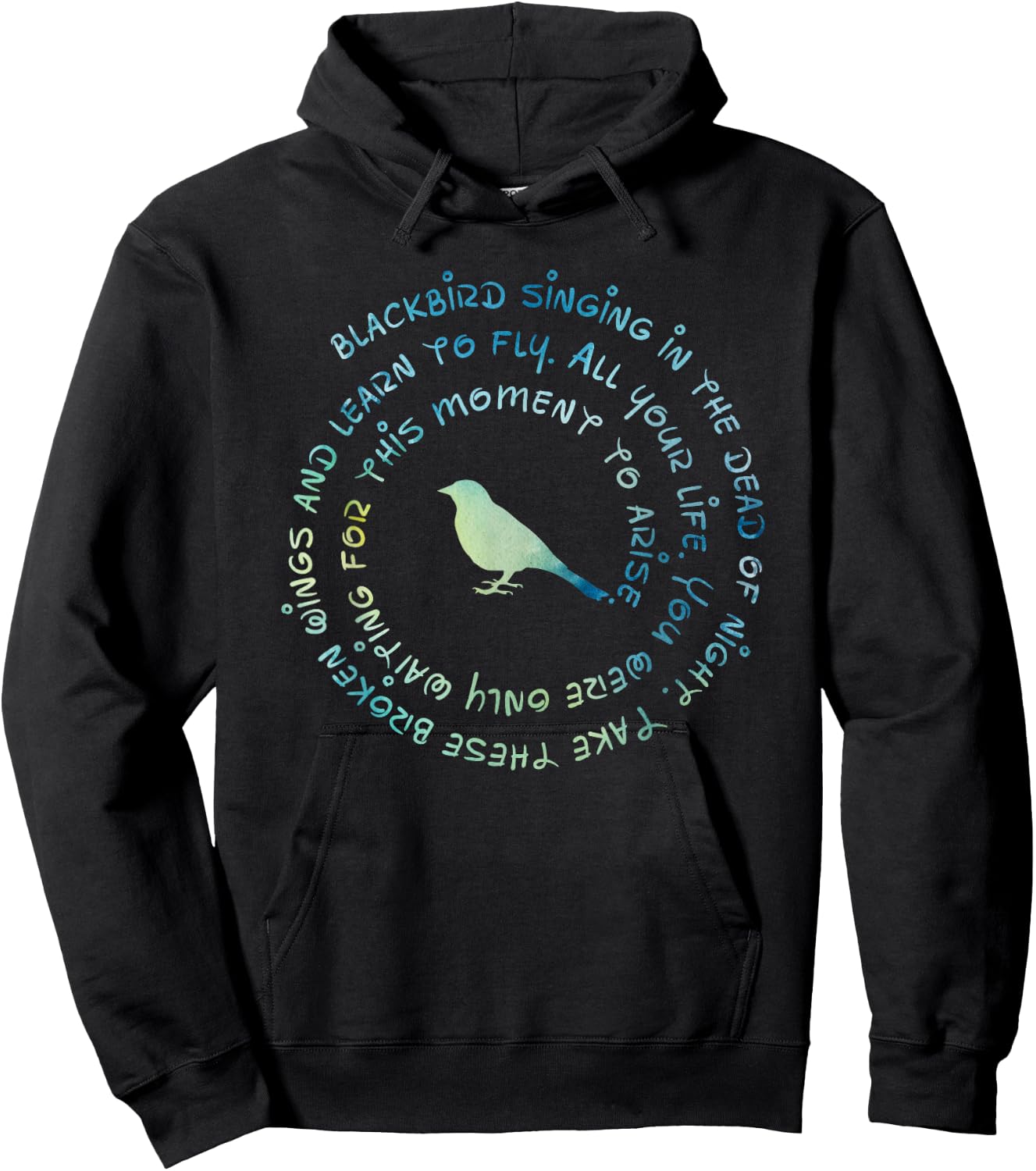 Blackbirds Singing In The Dead Of Night Vintage Funny Birds Hoodie - Hoodie | Black