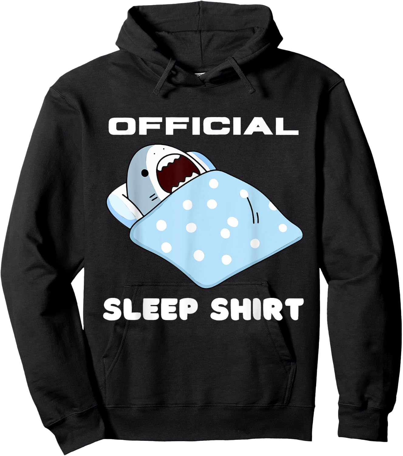 Shark Official Napping Pajamas Nightgown Hoodie - Hoodie | Black