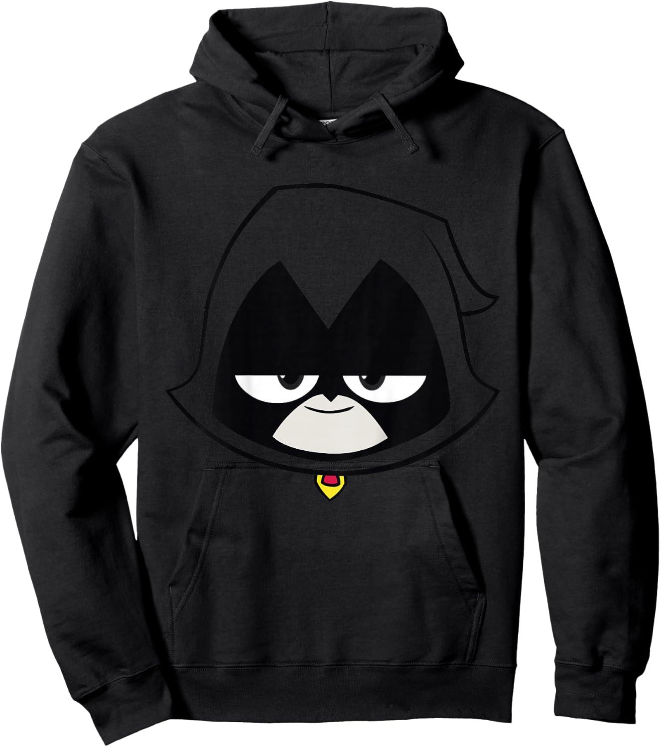 Kids DC Comics Teen Titans Go! Raven Big Face Hoodie - Hoodie | Black