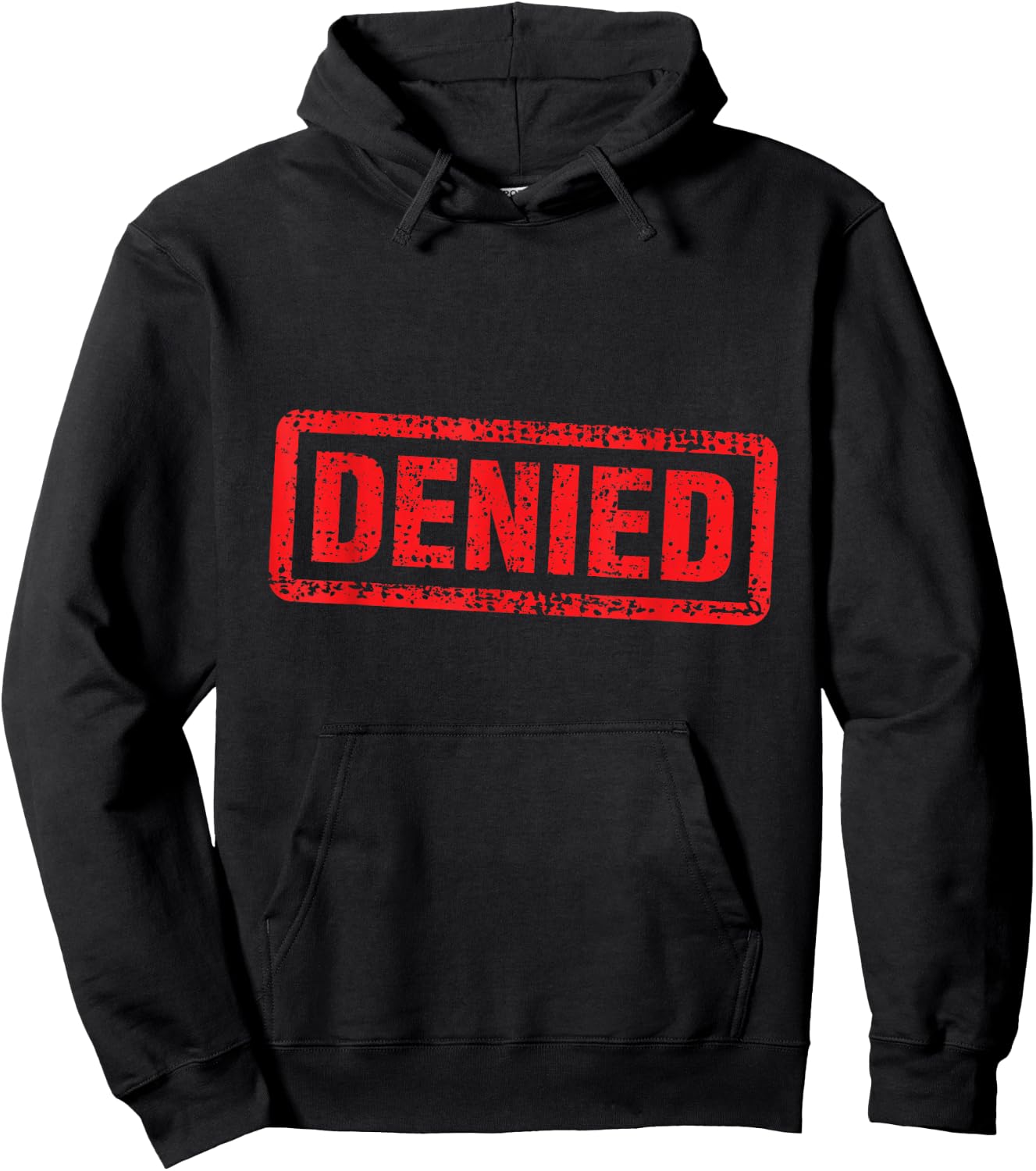 Denied Grunge Distressed Stamp Hoodie - Hoodie | Black