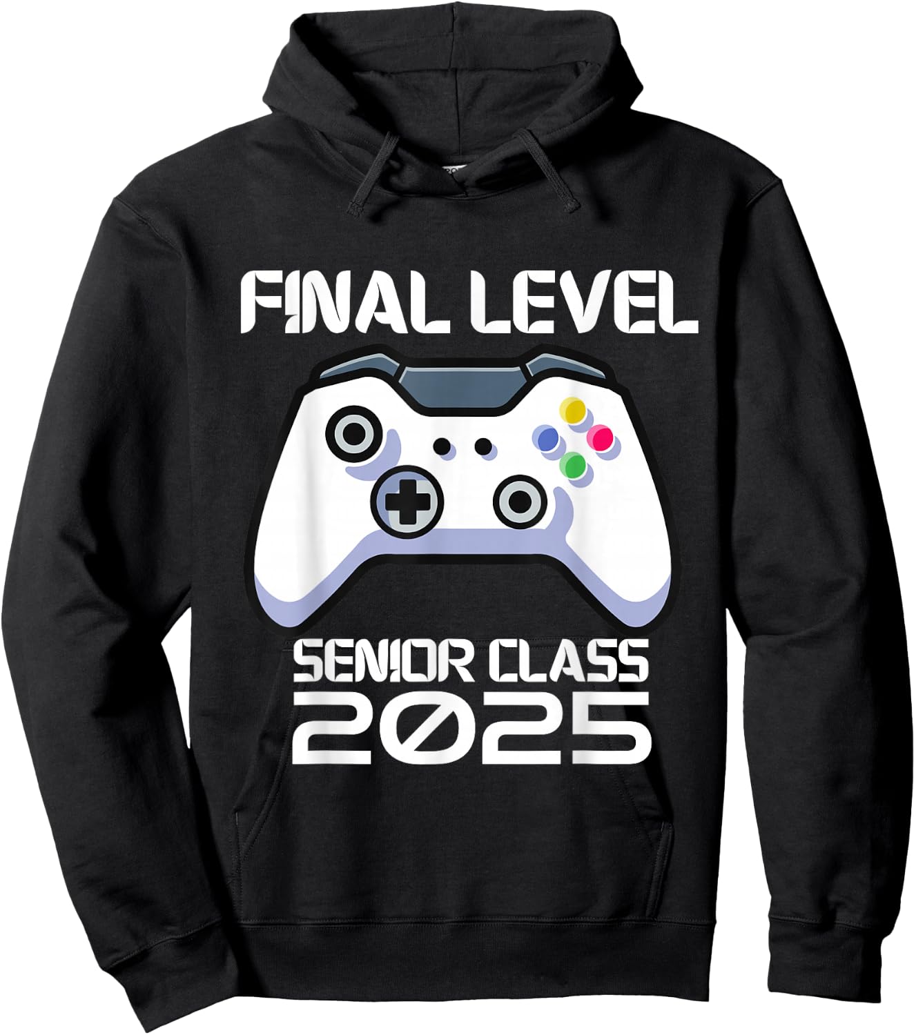 Class of 2025 Senior Video Game Final Level School Gamer Hoodie - Hoodie | Black
