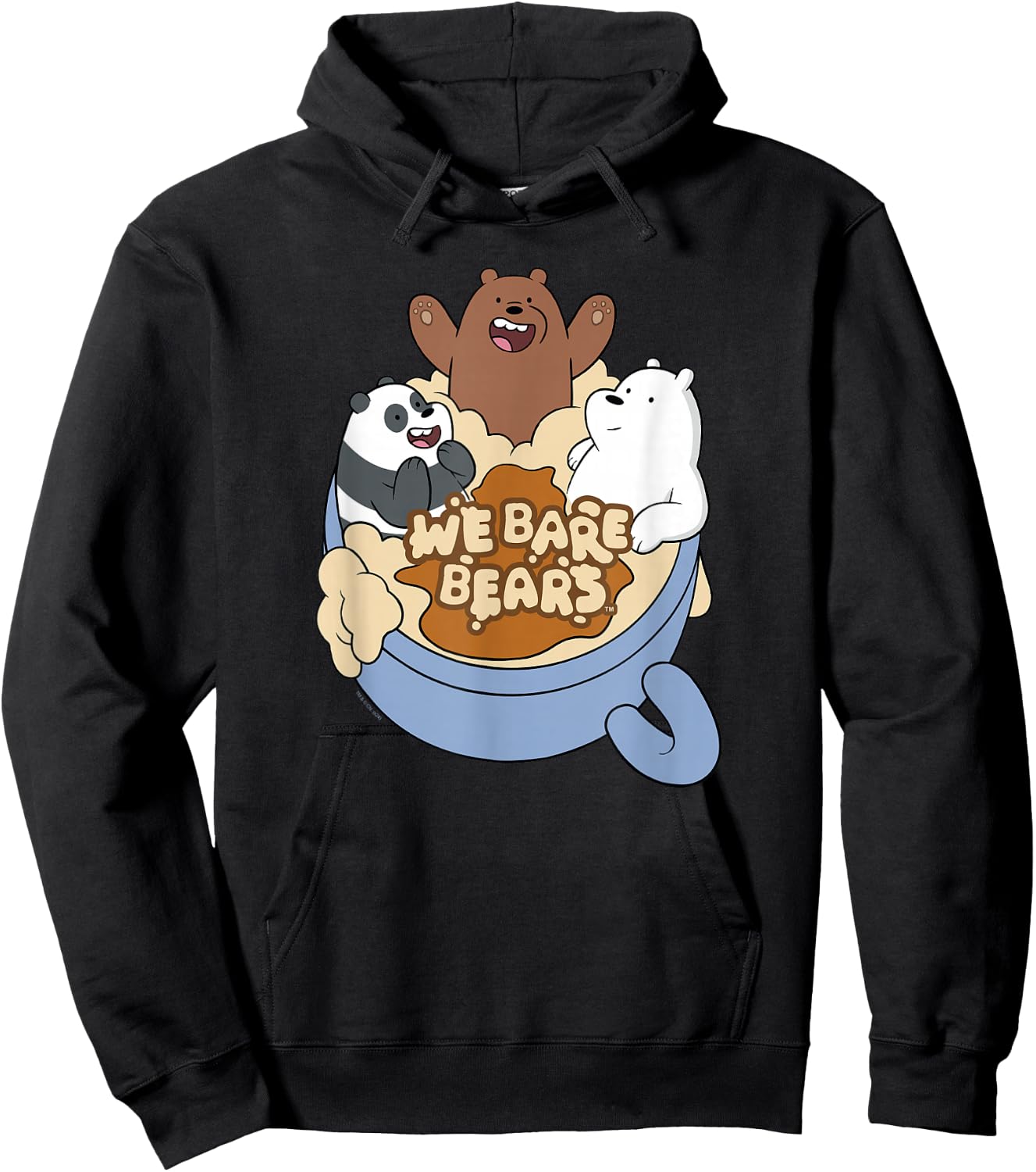 We Bare Bears Full Of Bears Cup Cute Cartoon Hoodie - Hoodie | Black