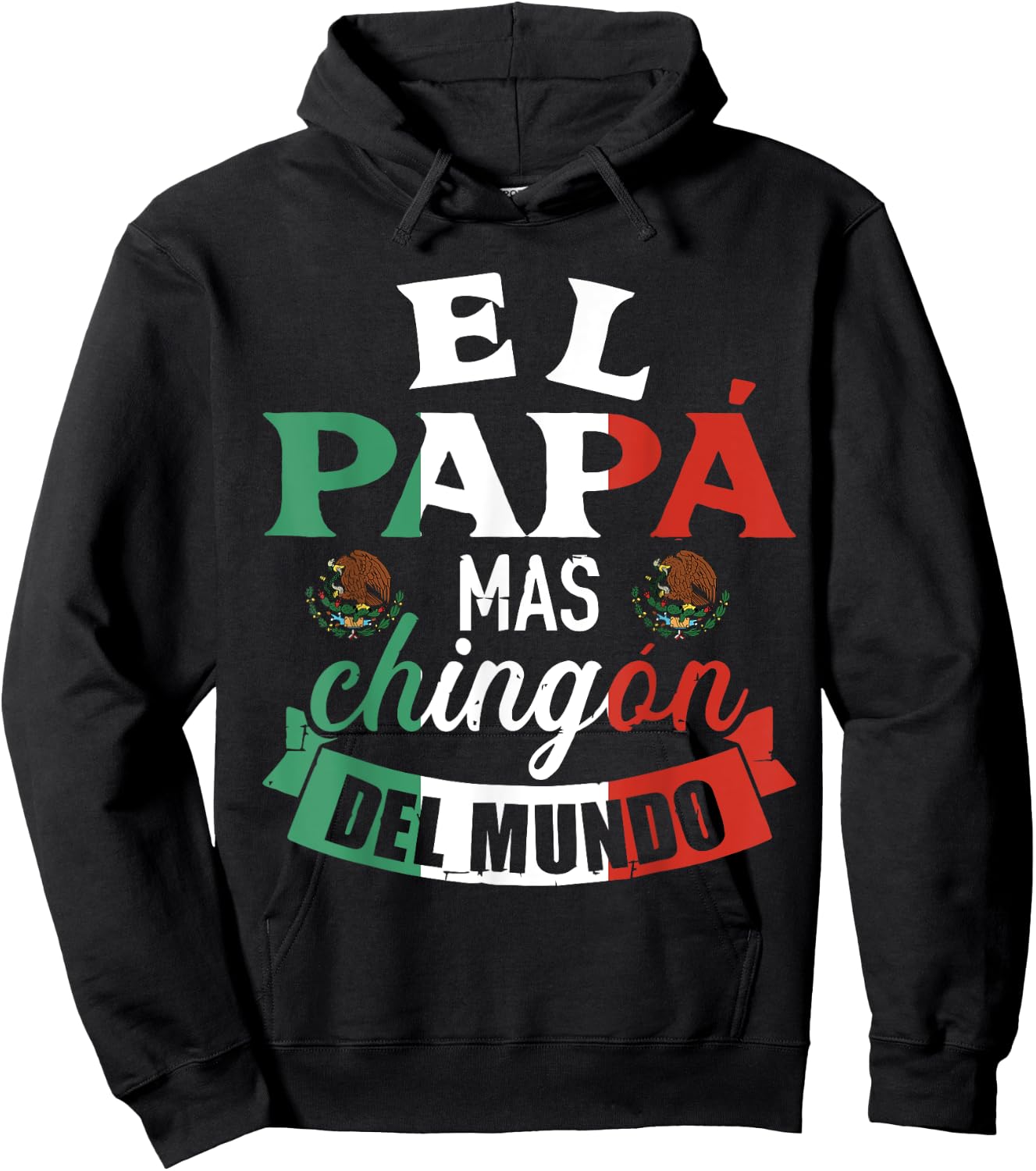 El Papá Mas Chingón Del Mundo Funny Mexican Dad Father Day Hoodie - Hoodie | Black