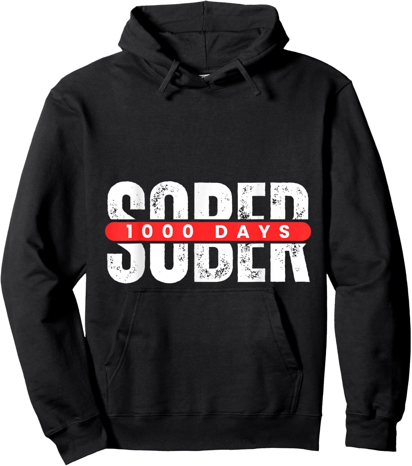 1000 Days Sober Recovery One Thousand Day Clean Soberversary Hoodie - Hoodie | Black