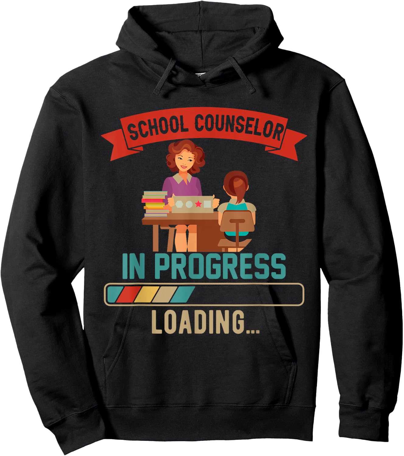 School Counselor In Progress Loading Proud Future Job Hoodie - Hoodie | Black