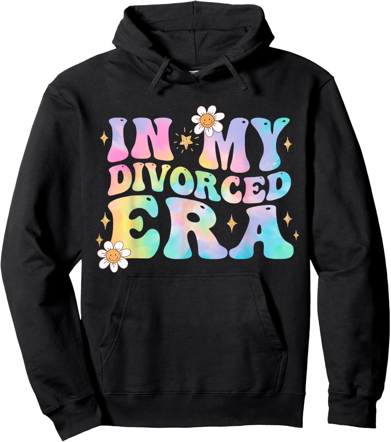 In My Divorced Era Tie Dye Breakup Divorce Party Divorcee Hoodie - Hoodie | Black