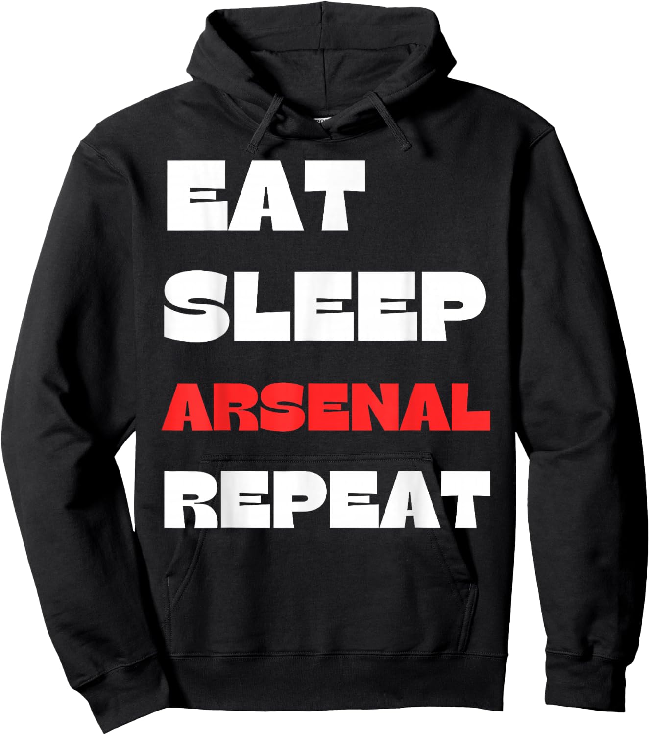 Eat Sleep Arsenal Repeat Hoodie - Hoodie | Black