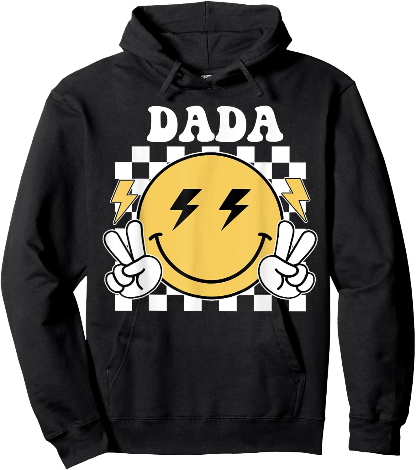 Dada One Happy Dude Birthday Theme Family Matching , Small, Black Hoodie - Hoodie | Black