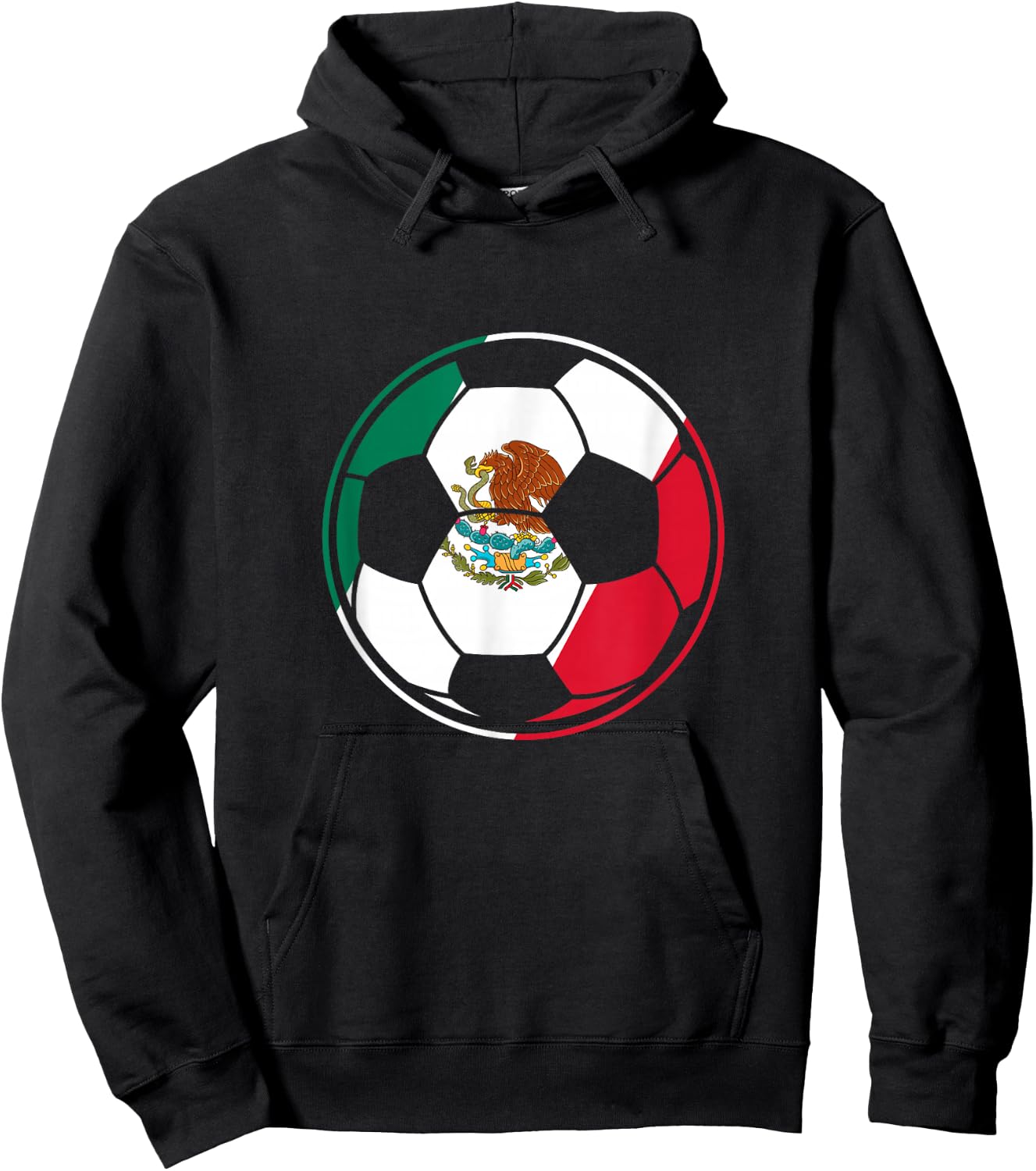 Football Mexico Flag Hoodie - Hoodie | Black
