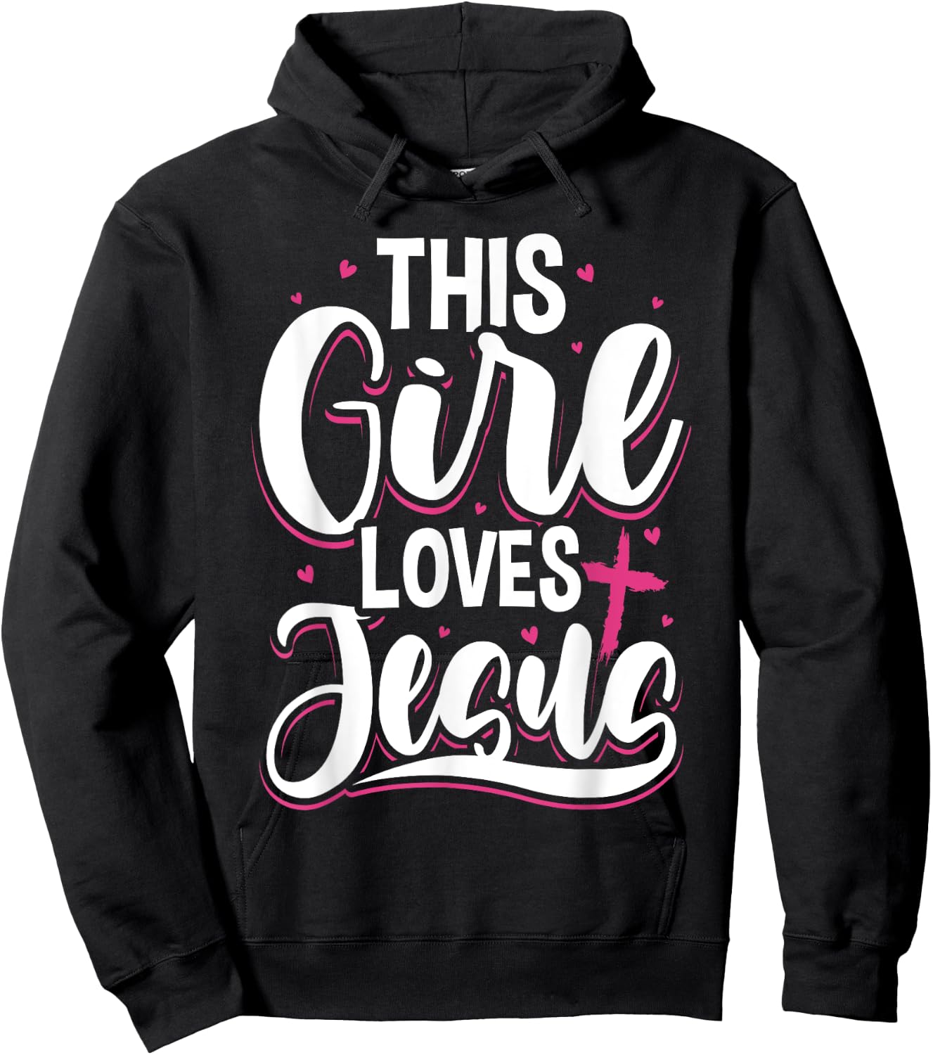 This Girl Loves Jesus For Christian Teen Kid Cool Women Hoodie - Hoodie | Black