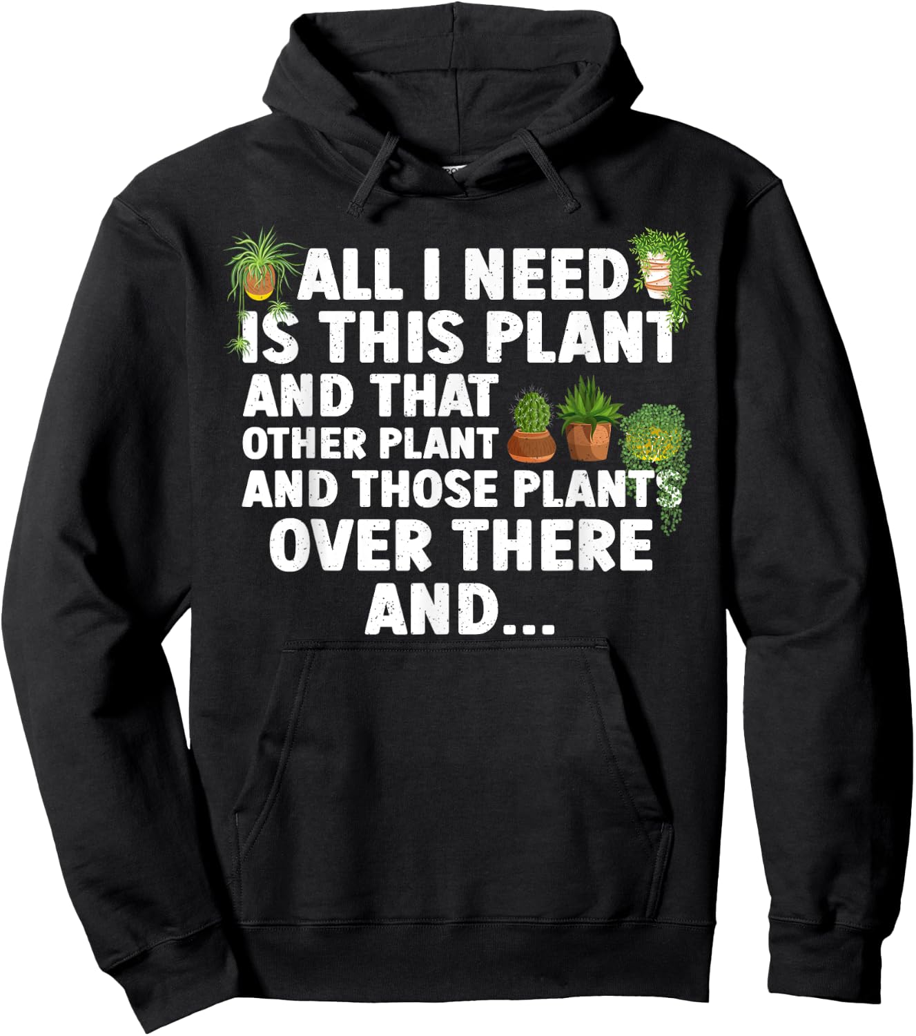 Funny Plant Art Women Gardening Garden Plant Lovers Hoodie - Hoodie | Black