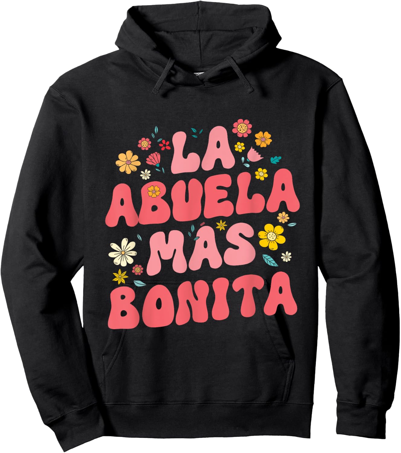 Spanish Grandma La Abuela Más Bonita Hoodie - Hoodie | Black